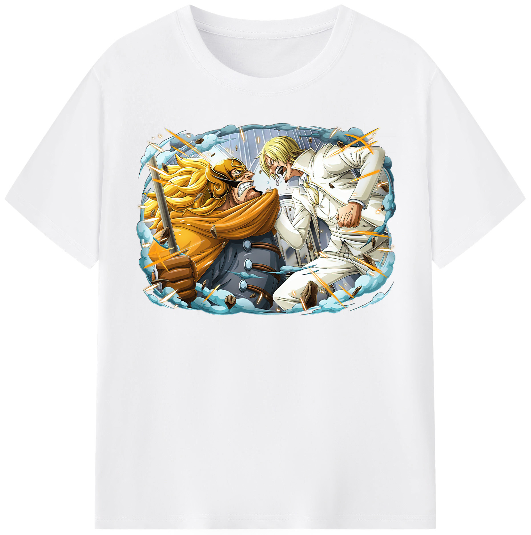 （画像用） ワンピース サンジ ONE PIECE Sanji 綿100％半袖Tシャツ（フロントプリント）