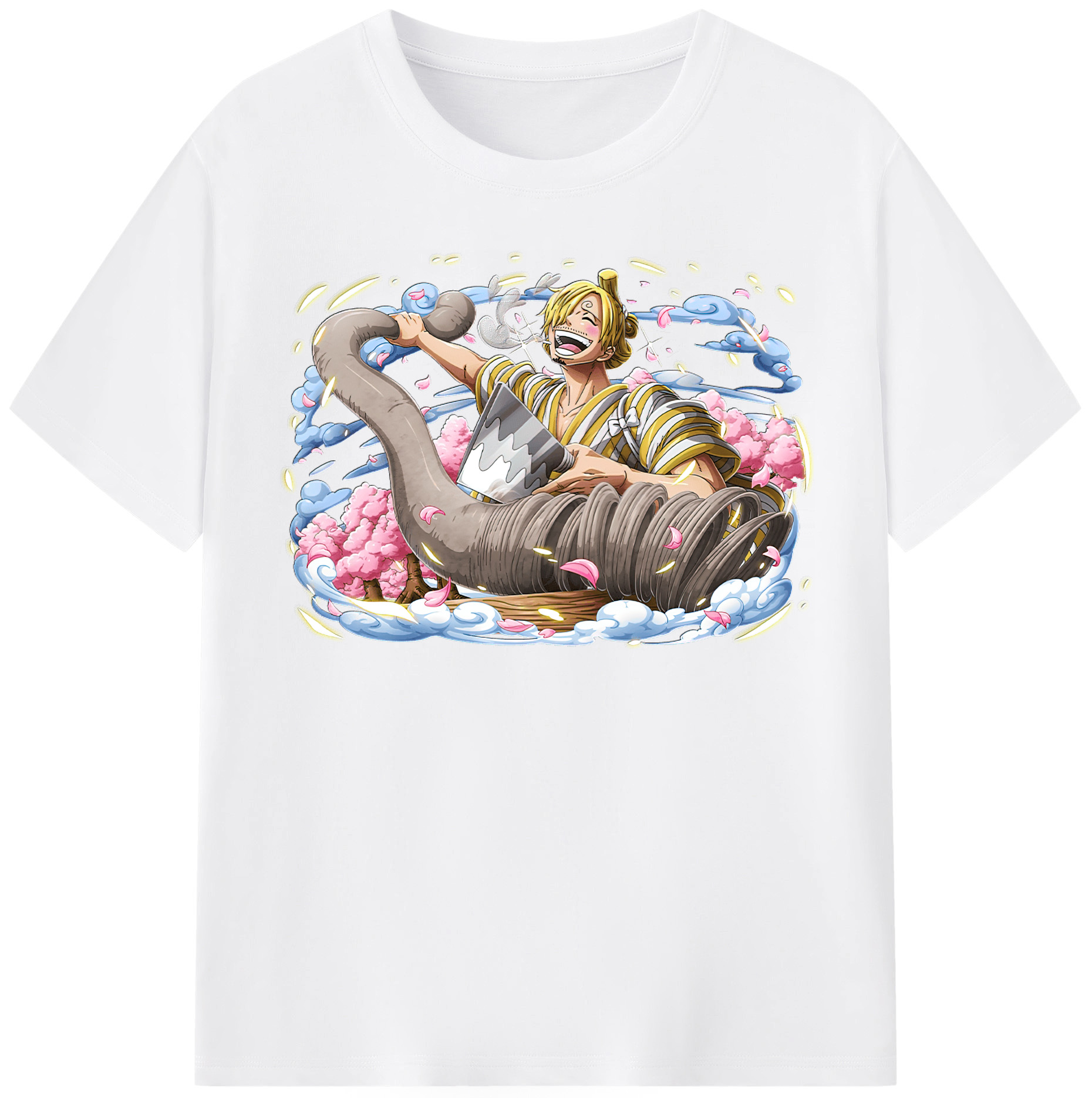 （画像用） ワンピース サンジ ONE PIECE Sanji 綿100％半袖Tシャツ（フロントプリント）