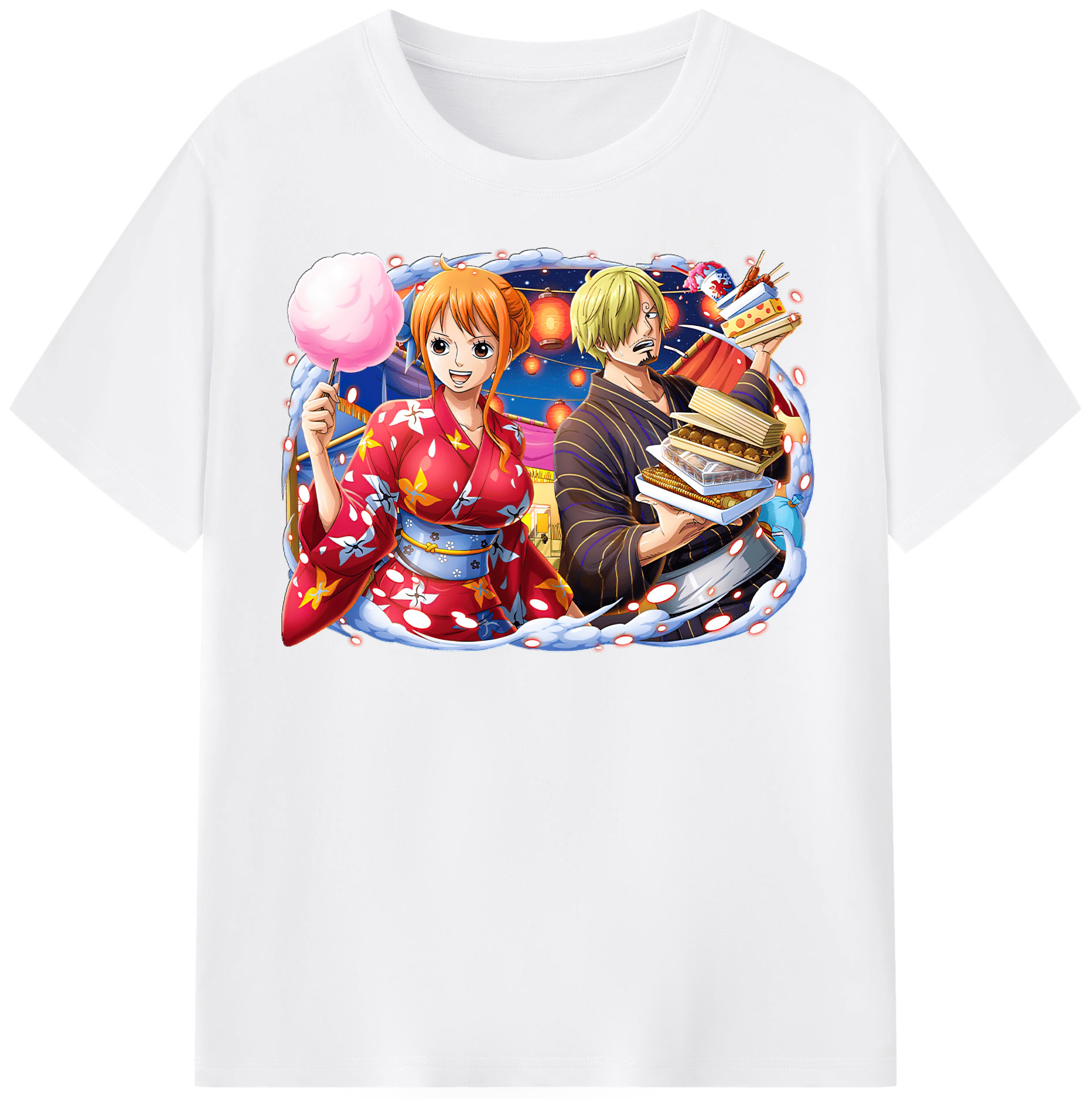 （画像用） ワンピース サンジ ONE PIECE Sanji 綿100％半袖Tシャツ（フロントプリント）