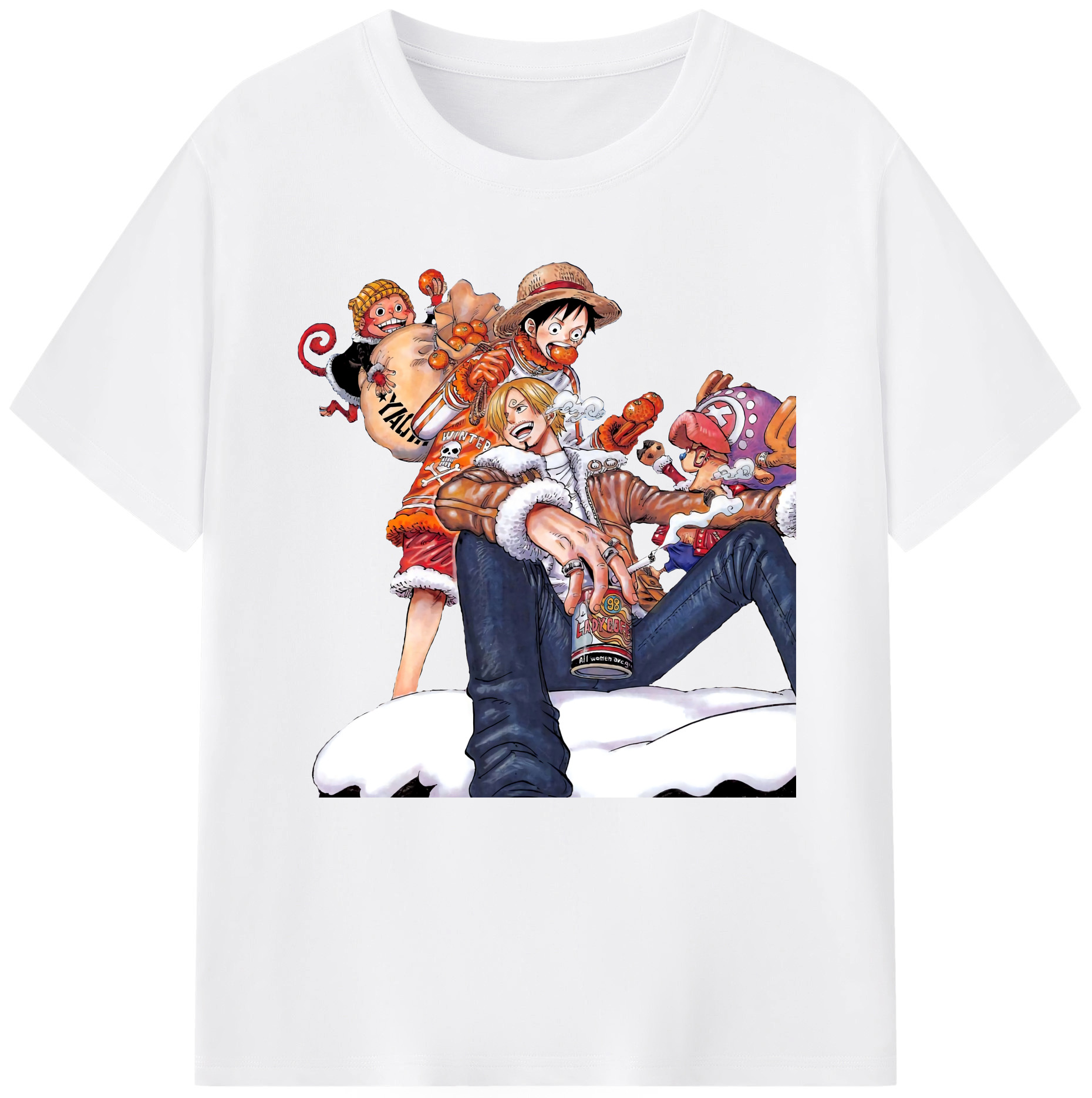 （画像用） ワンピース サンジ ONE PIECE Sanji 綿100％半袖Tシャツ（フロントプリント）