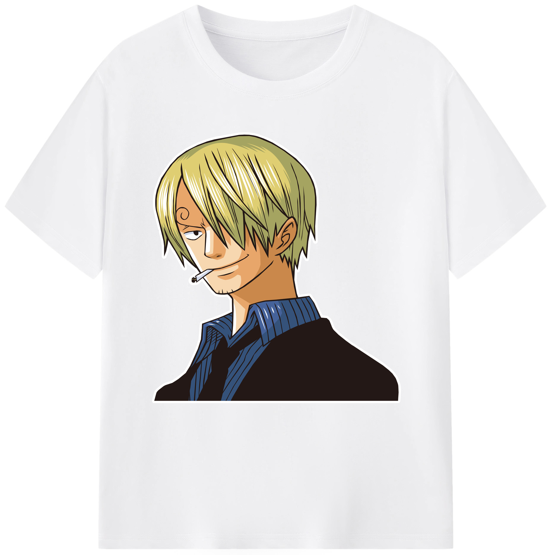 （画像用） ワンピース サンジ ONE PIECE Sanji 綿100％半袖Tシャツ（フロントプリント）