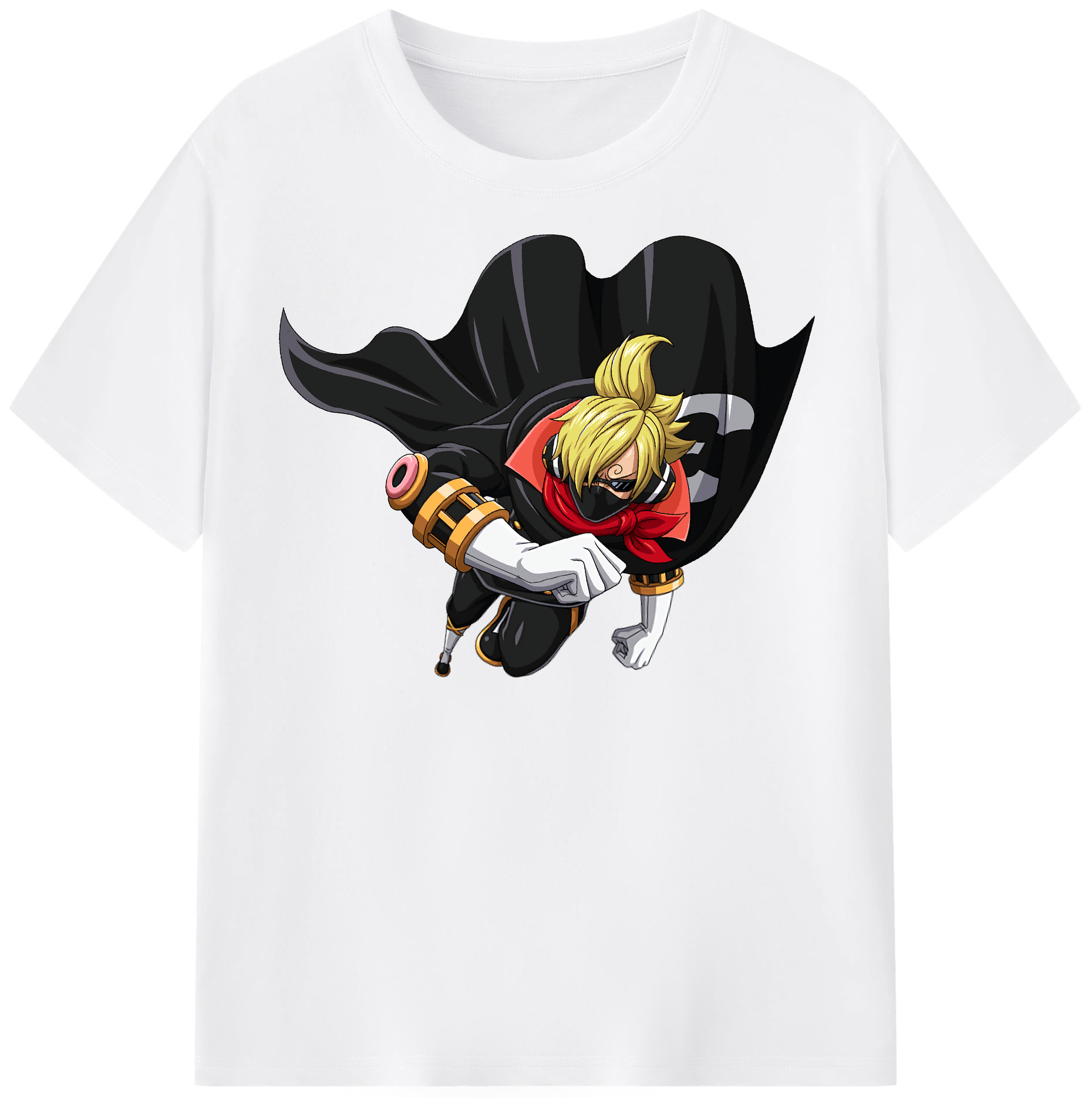 （画像用） ワンピース サンジ ONE PIECE Sanji 綿100％半袖Tシャツ（フロントプリント）