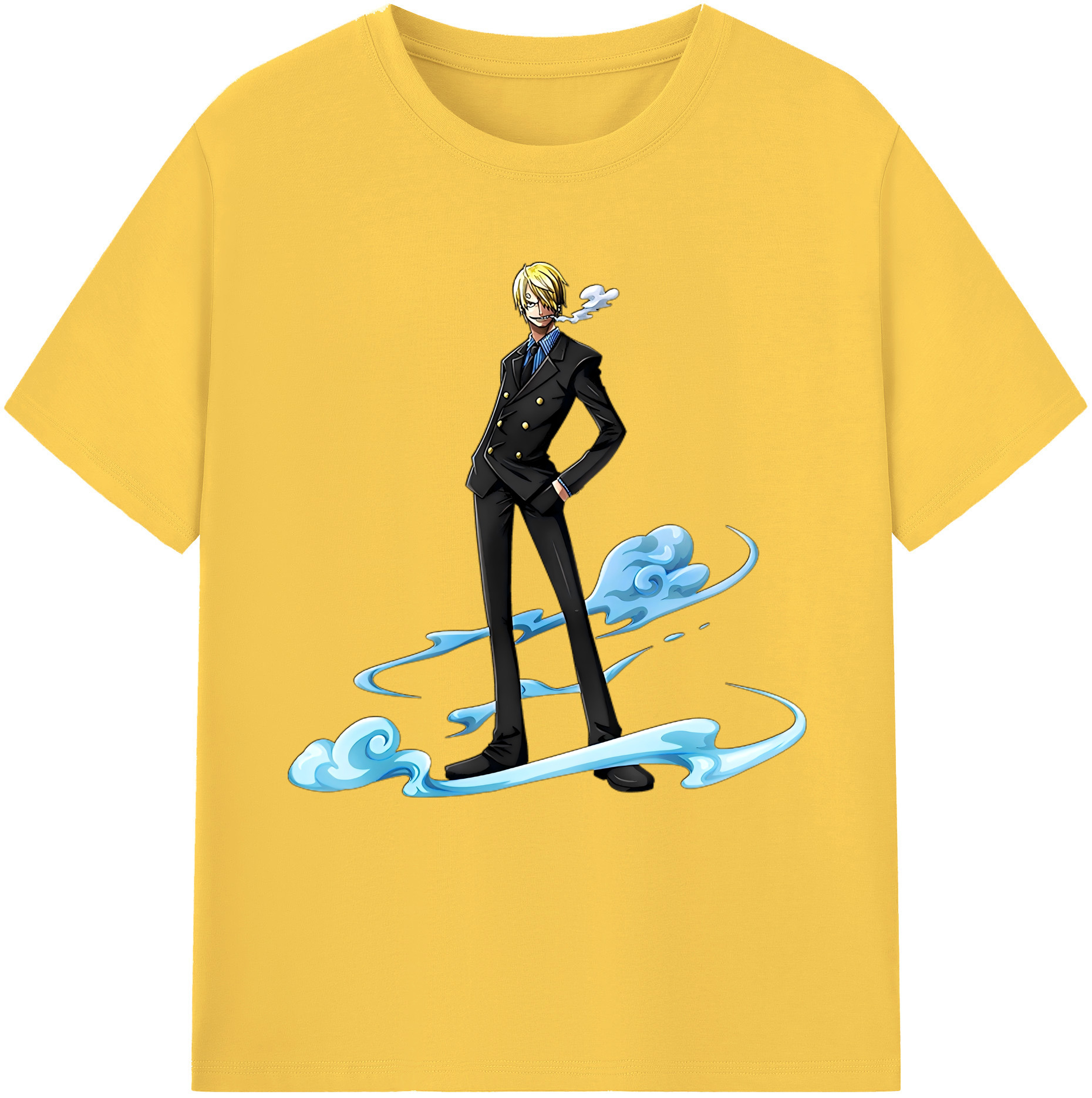 ワンピース サンジ ONE PIECE Sanji 綿100％半袖Tシャツ（フロントプリント）