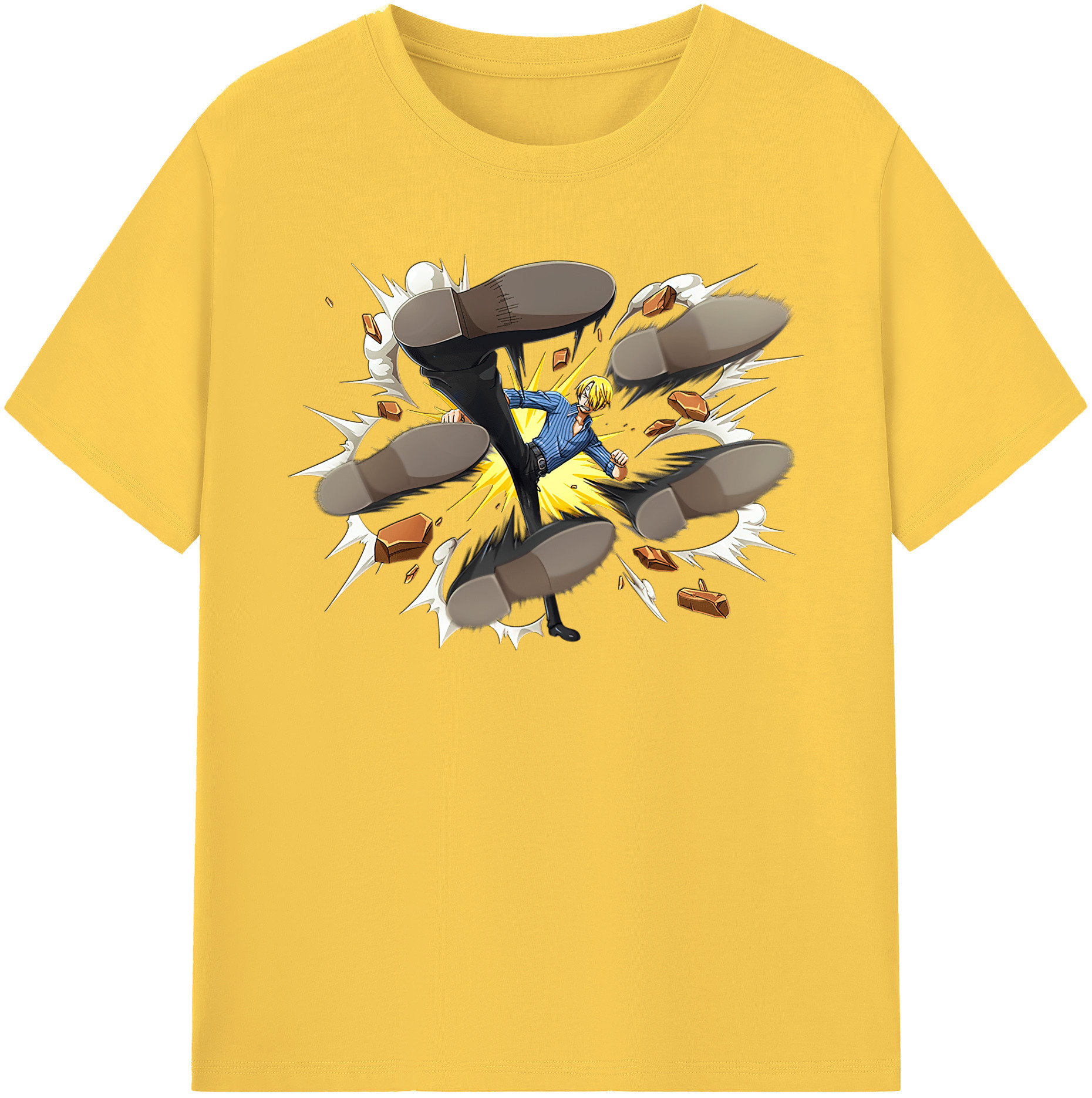 ワンピース サンジ ONE PIECE Sanji 綿100％半袖Tシャツ（フロントプリント）