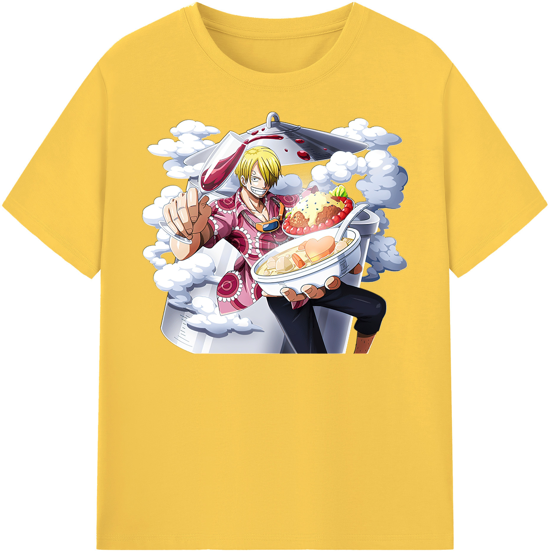 ワンピース サンジ ONE PIECE Sanji 綿100％半袖Tシャツ（フロントプリント）