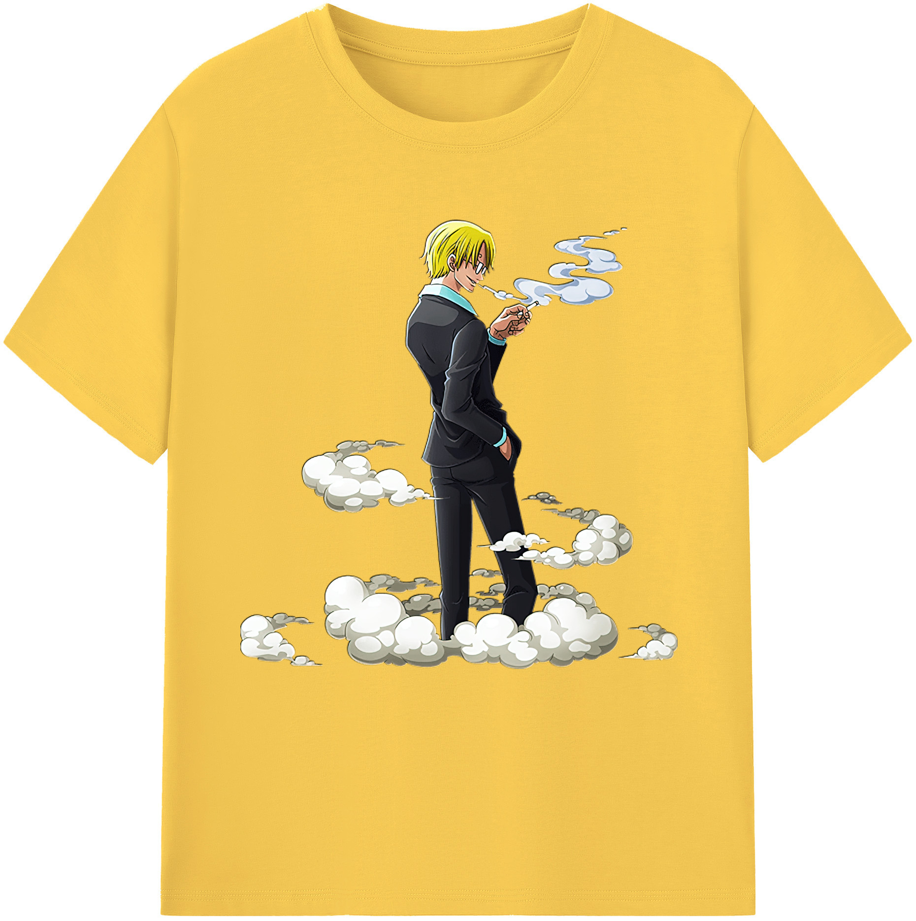 （画像用） ワンピース サンジ ONE PIECE Sanji 綿100％半袖Tシャツ（フロントプリント）