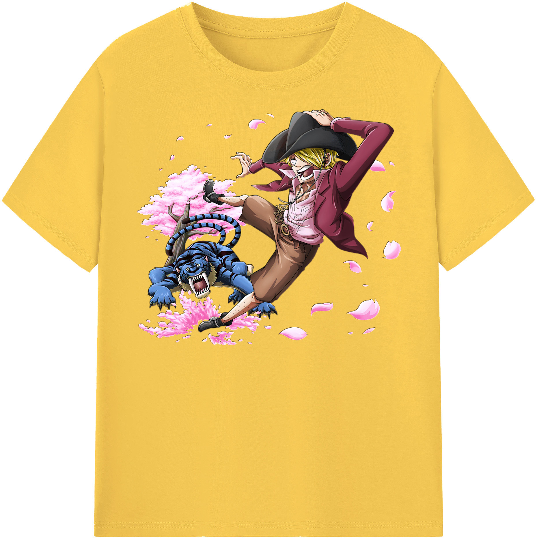 ワンピース サンジ ONE PIECE Sanji 綿100％半袖Tシャツ（フロントプリント）