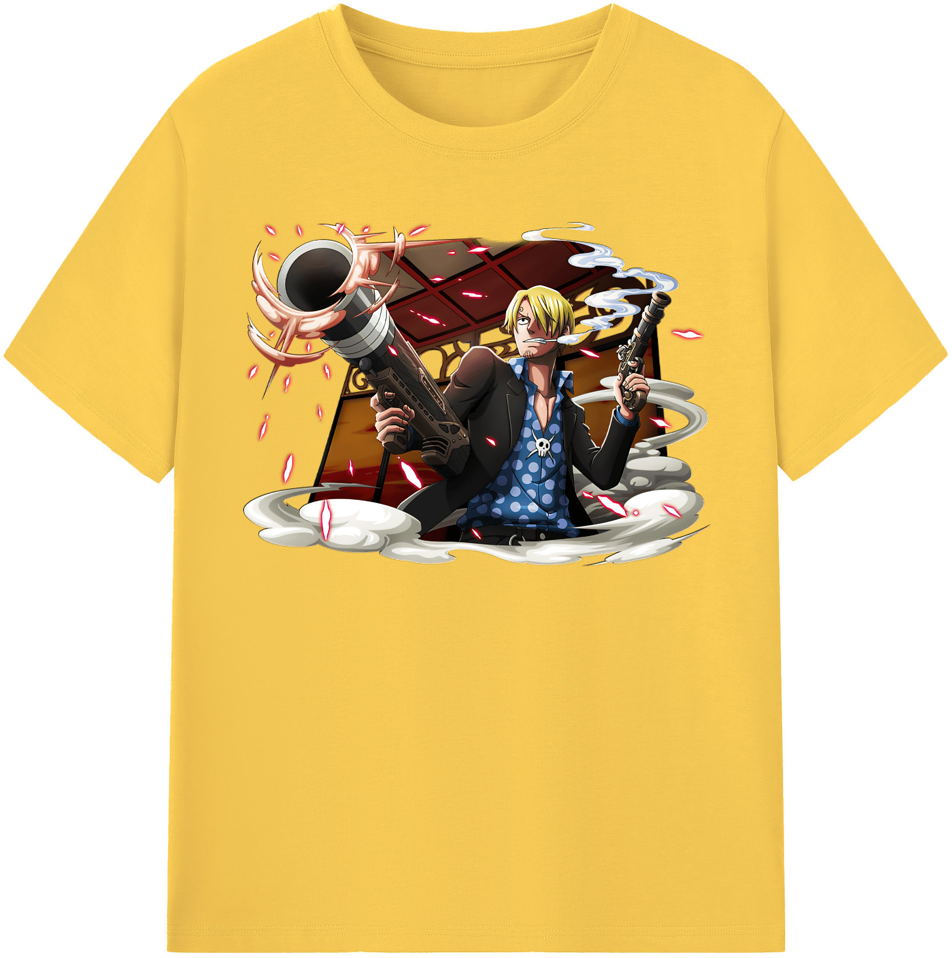 ワンピース サンジ ONE PIECE Sanji 綿100％半袖Tシャツ（フロントプリント）