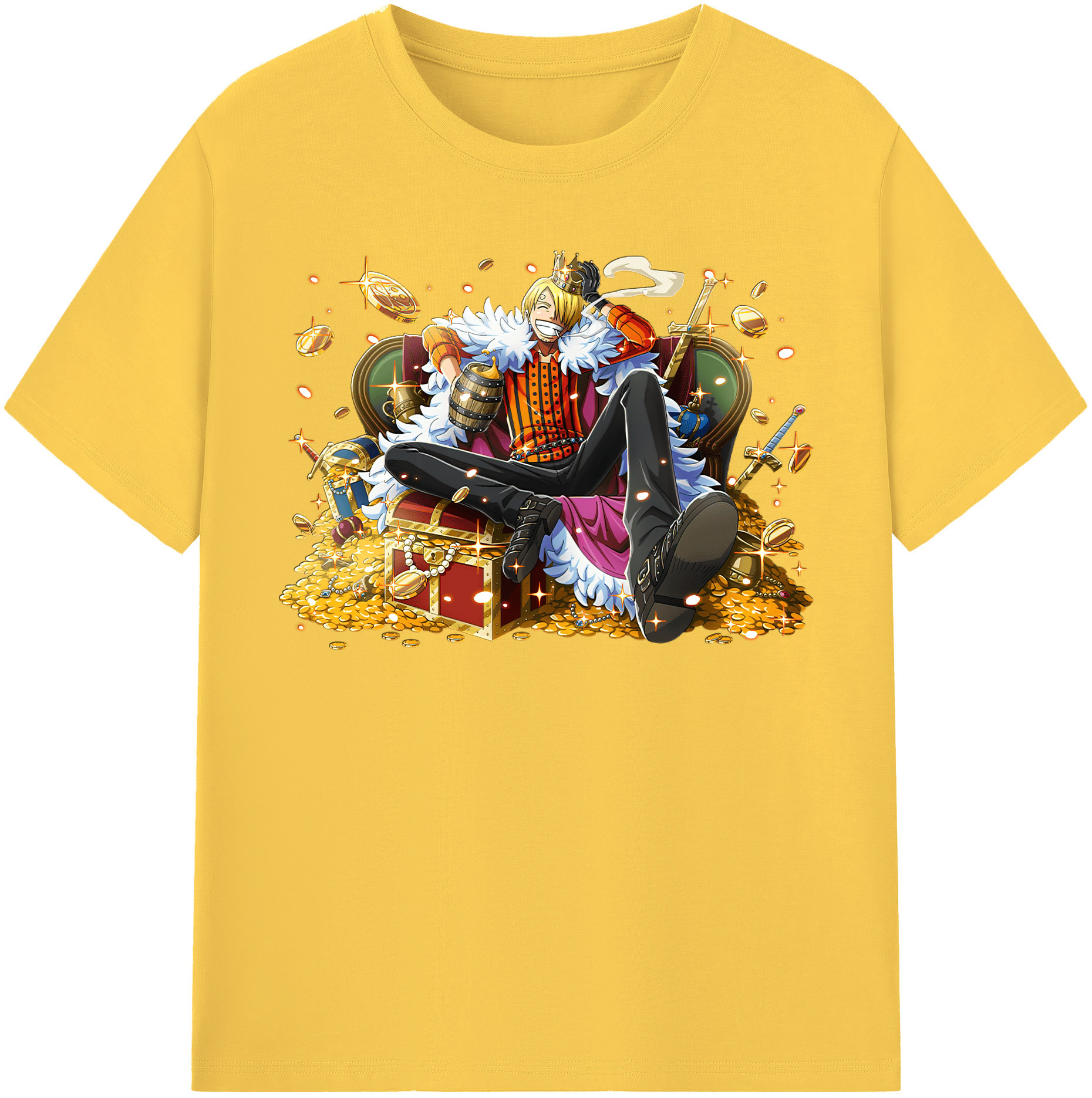 ワンピース サンジ ONE PIECE Sanji 綿100％半袖Tシャツ（フロントプリント）