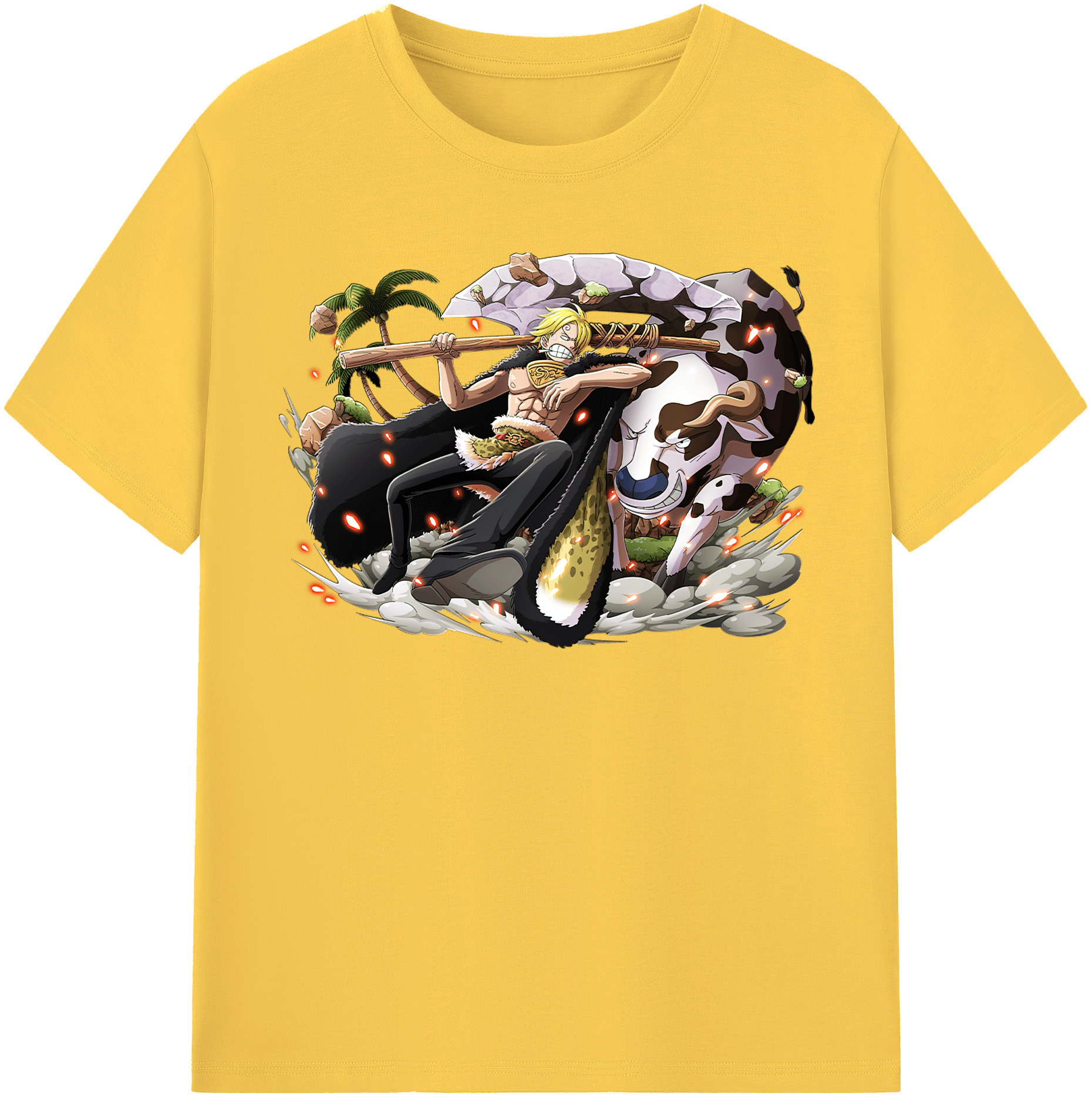 ワンピース サンジ ONE PIECE Sanji 綿100％半袖Tシャツ（フロントプリント）