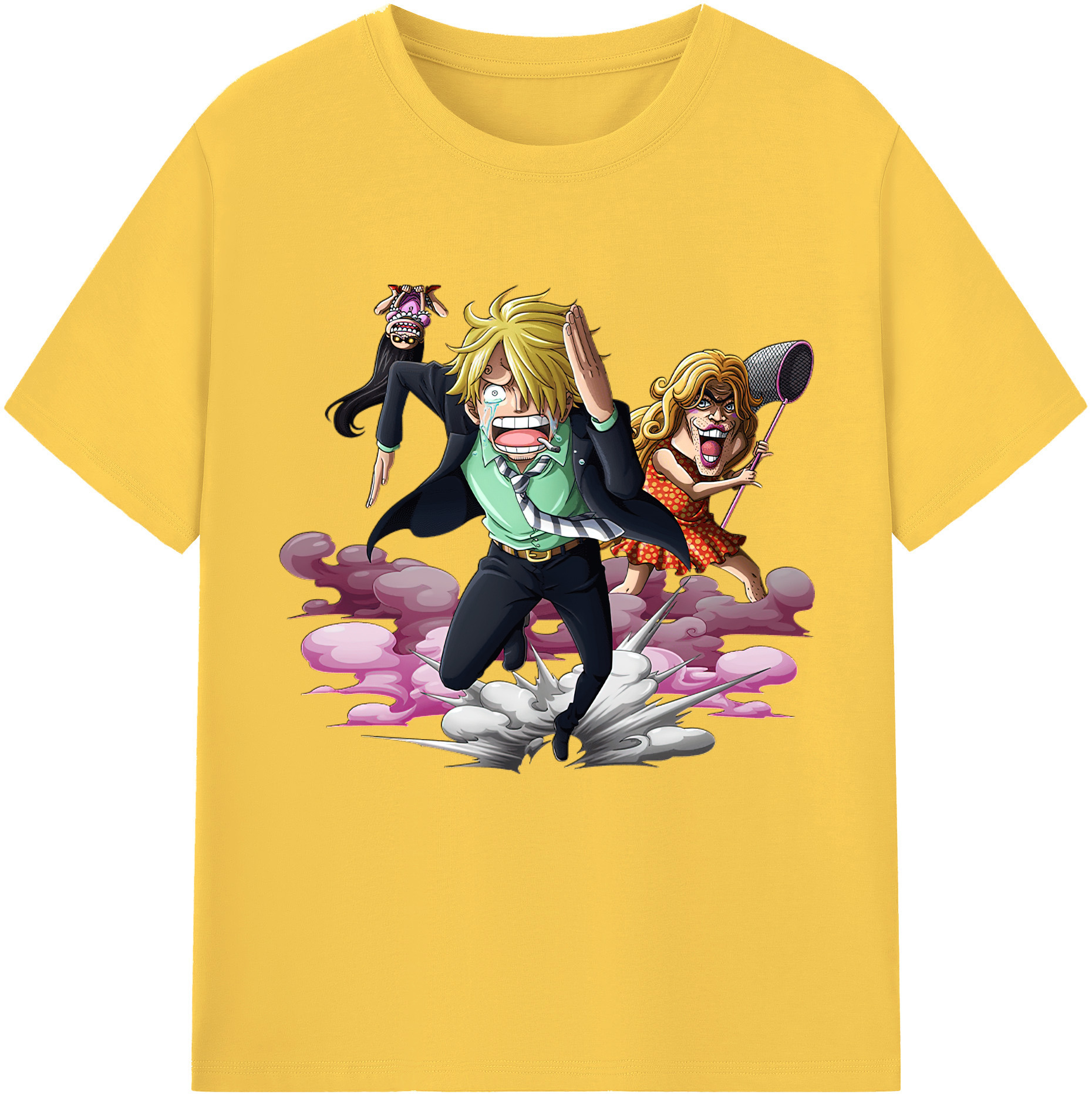 ワンピース サンジ ONE PIECE Sanji 綿100％半袖Tシャツ（フロントプリント）