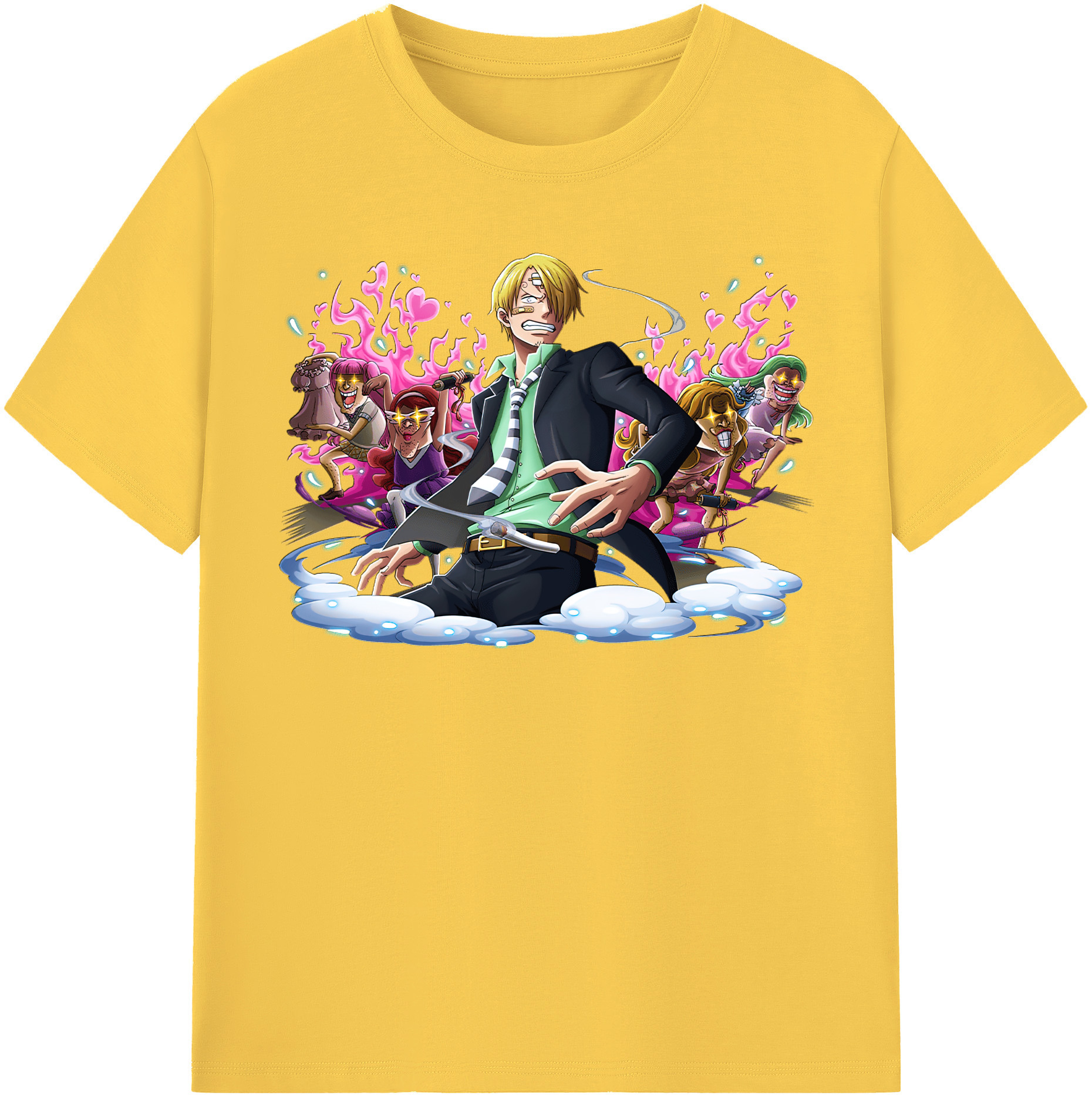ワンピース サンジ ONE PIECE Sanji 綿100％半袖Tシャツ（フロントプリント）
