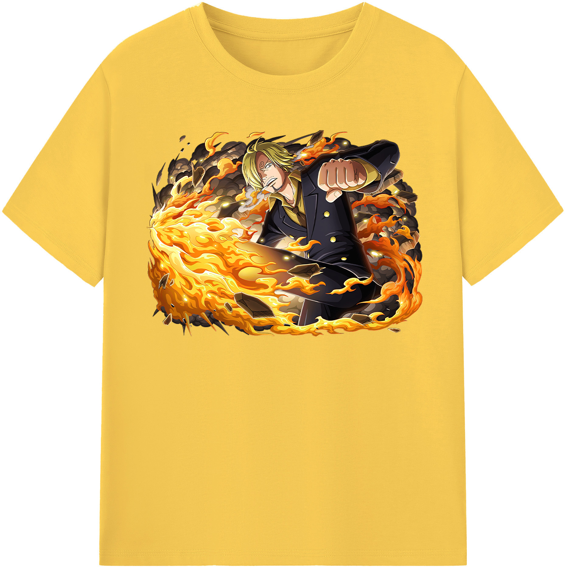 ワンピース サンジ ONE PIECE Sanji 綿100％半袖Tシャツ（フロントプリント）