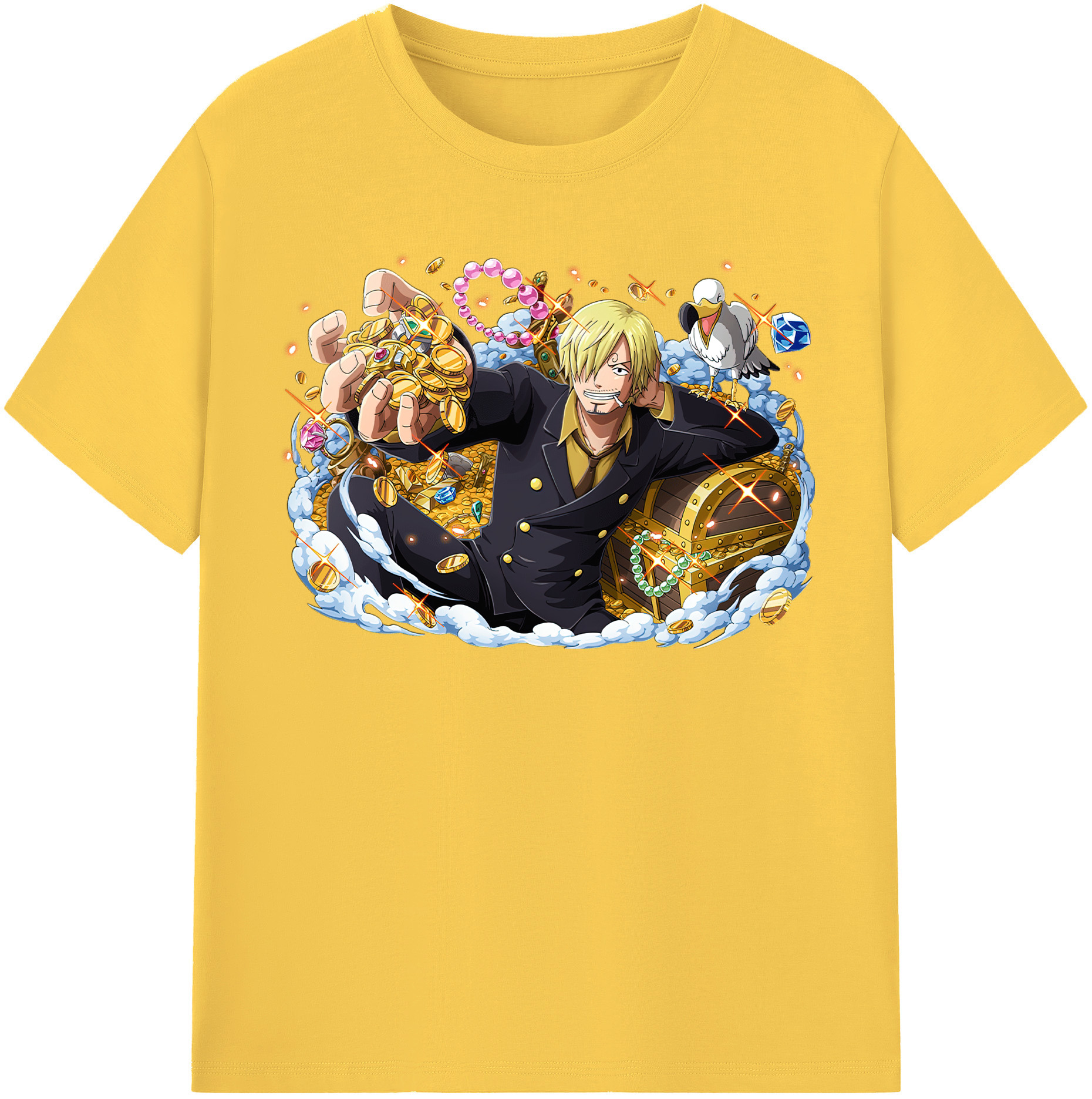 ワンピース サンジ ONE PIECE Sanji 綿100％半袖Tシャツ（フロントプリント）