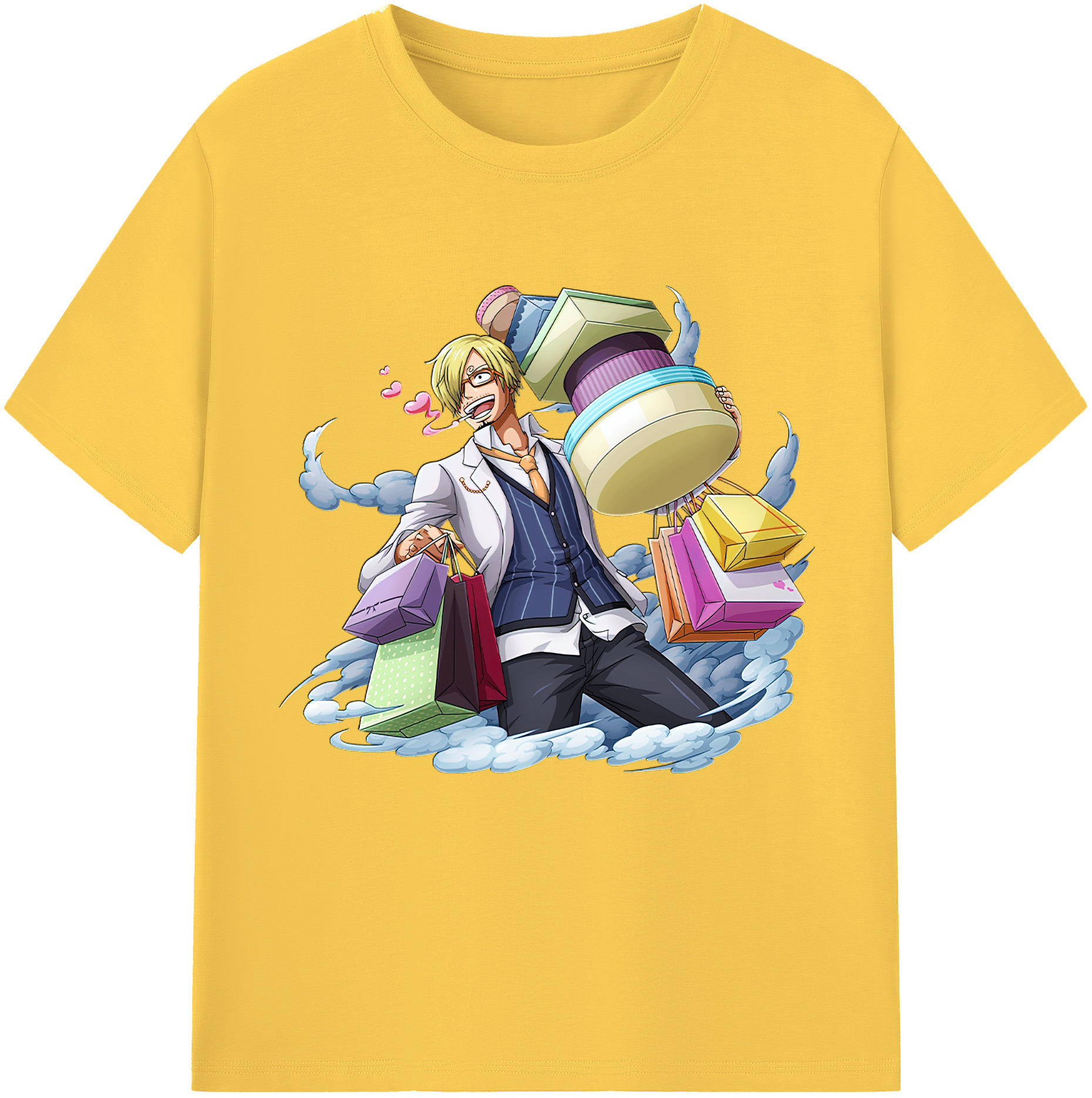 ワンピース サンジ ONE PIECE Sanji 綿100％半袖Tシャツ（フロントプリント）