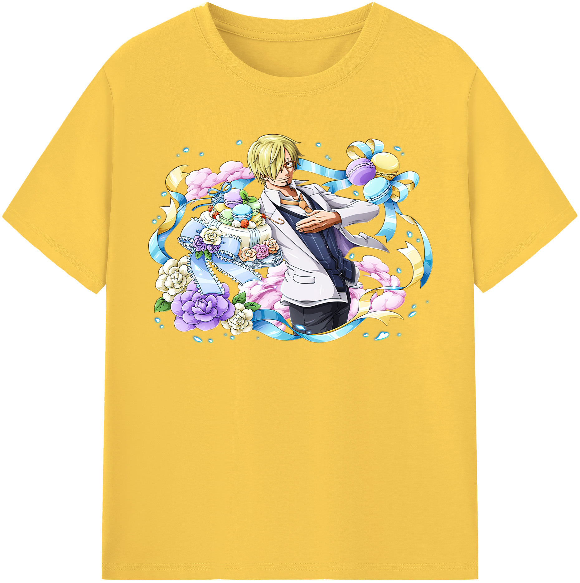 ワンピース サンジ ONE PIECE Sanji 綿100％半袖Tシャツ（フロントプリント）