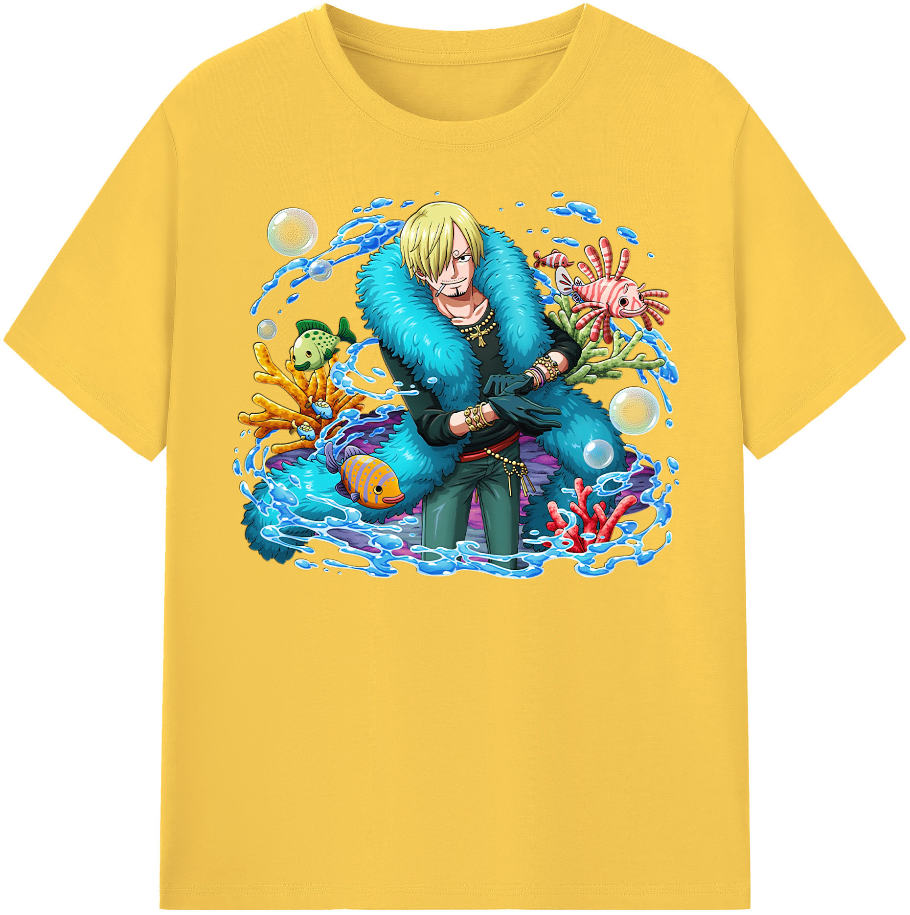 ワンピース サンジ ONE PIECE Sanji 綿100％半袖Tシャツ（フロントプリント）