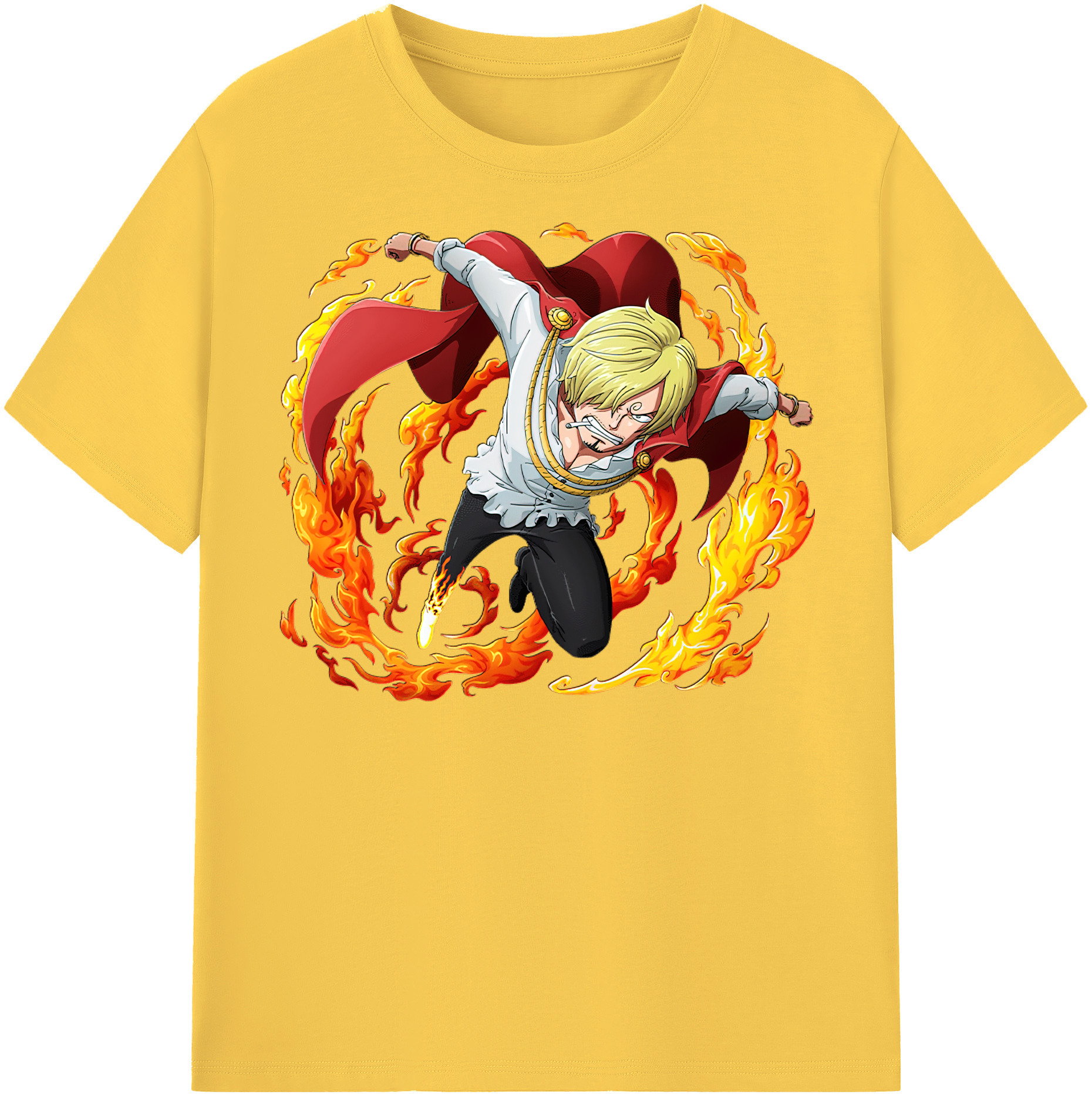 ワンピース サンジ ONE PIECE Sanji 綿100％半袖Tシャツ（フロントプリント）