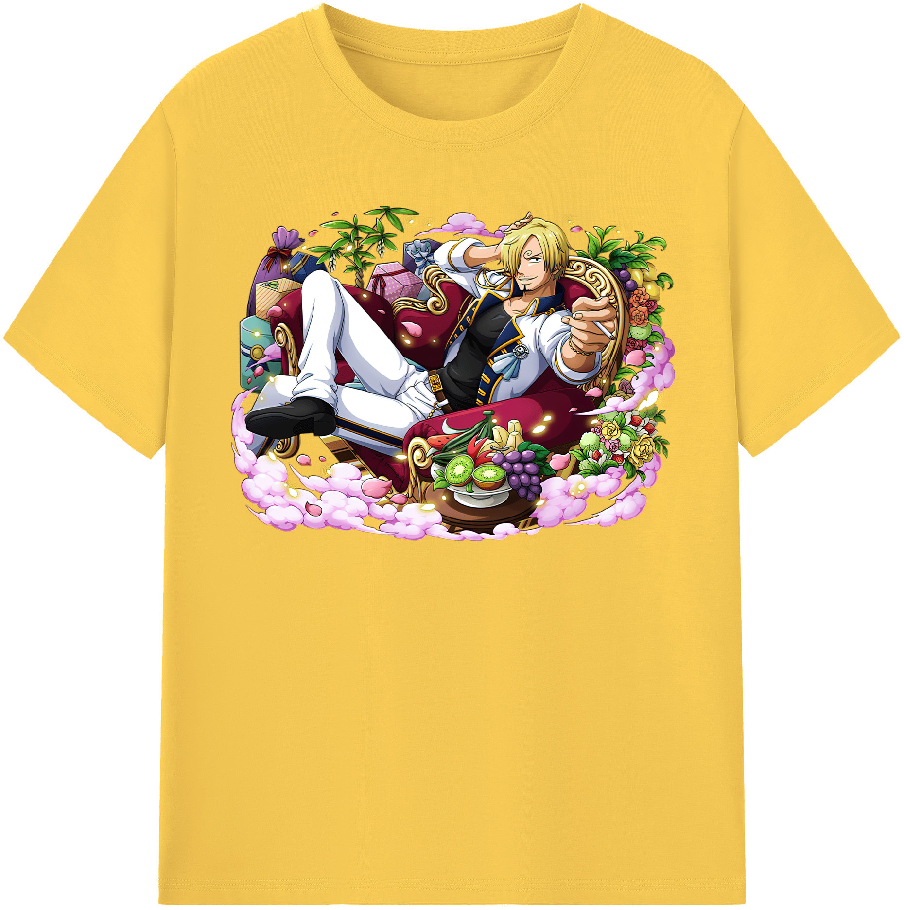 ワンピース サンジ ONE PIECE Sanji 綿100％半袖Tシャツ（フロントプリント）