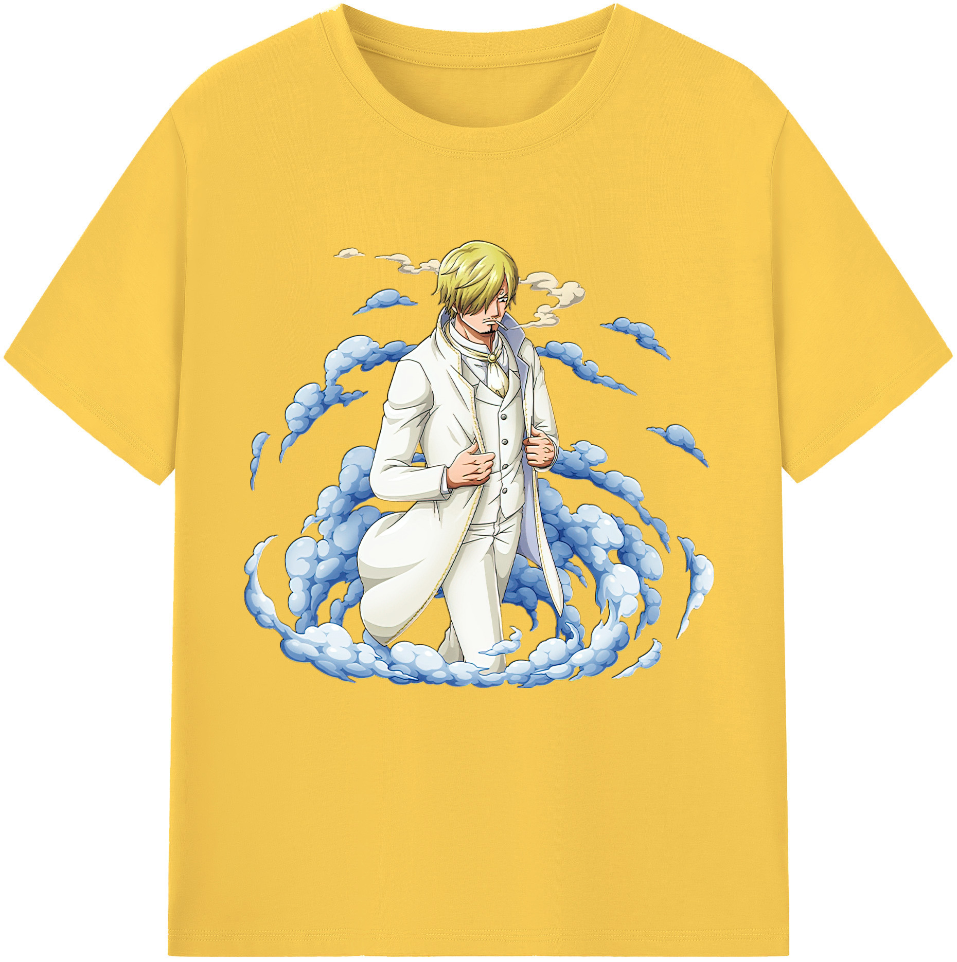 ワンピース サンジ ONE PIECE Sanji 綿100％半袖Tシャツ（フロントプリント）