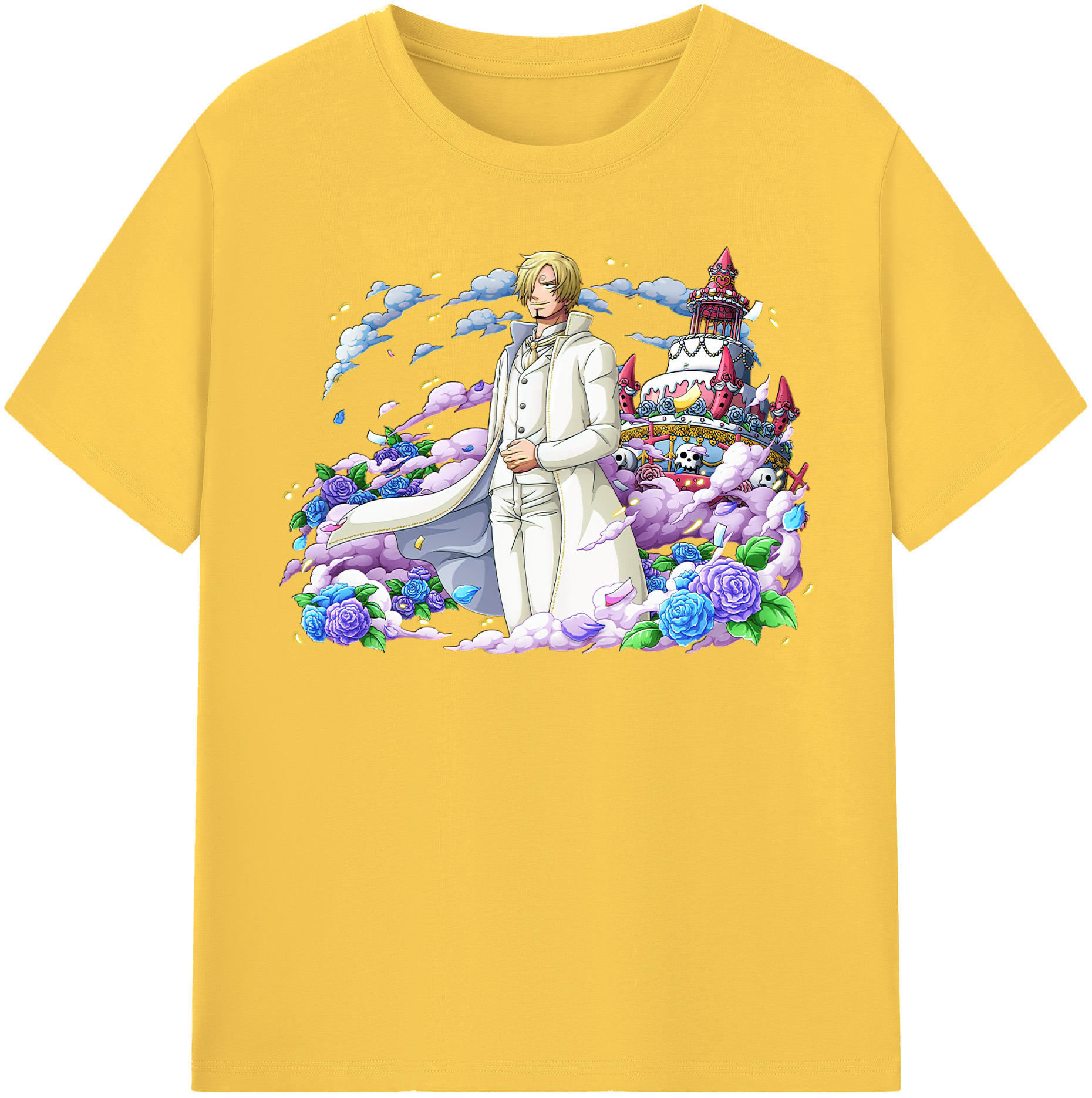 ワンピース サンジ ONE PIECE Sanji 綿100％半袖Tシャツ（フロントプリント）