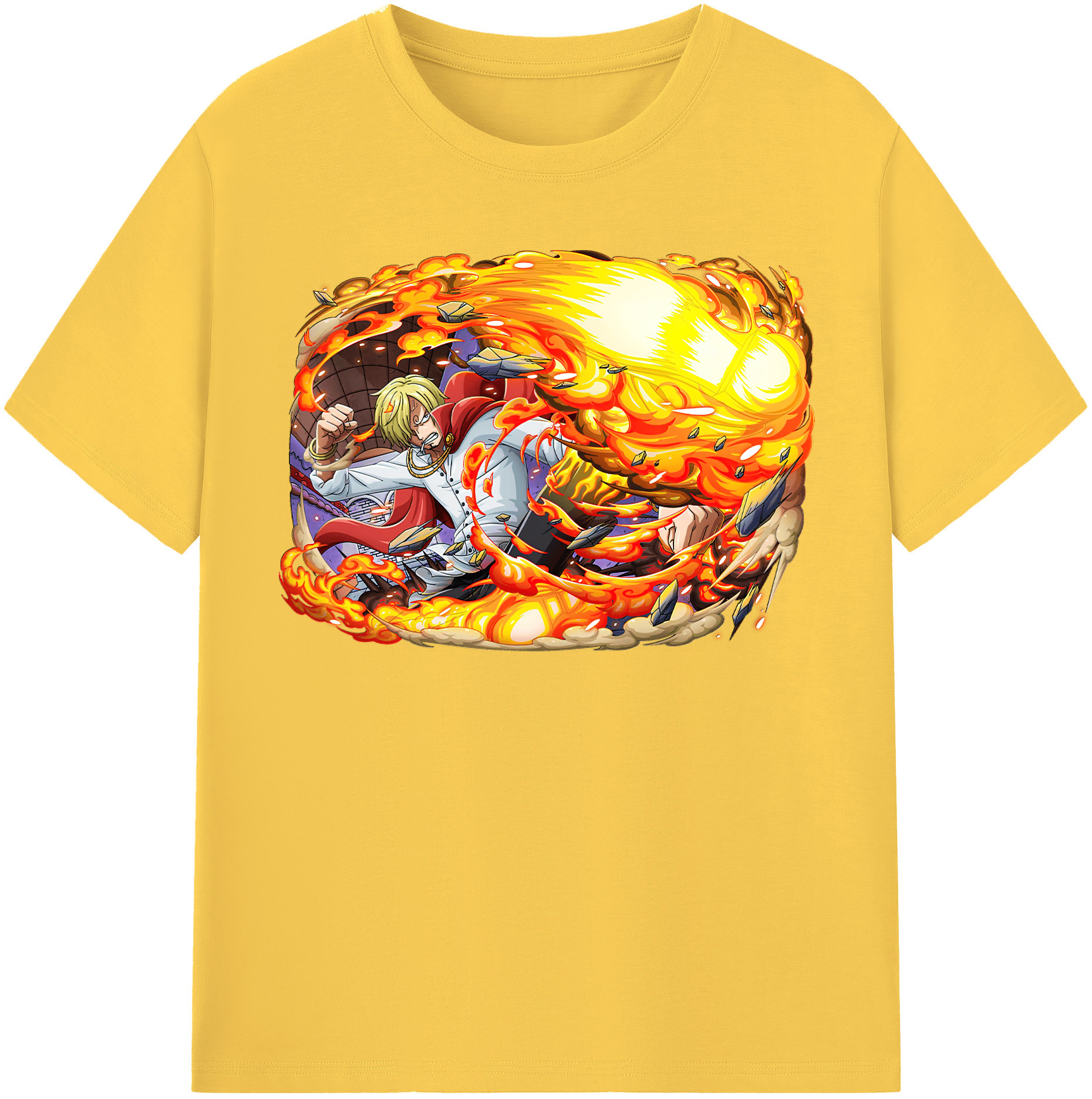ワンピース サンジ ONE PIECE Sanji 綿100％半袖Tシャツ（フロントプリント）