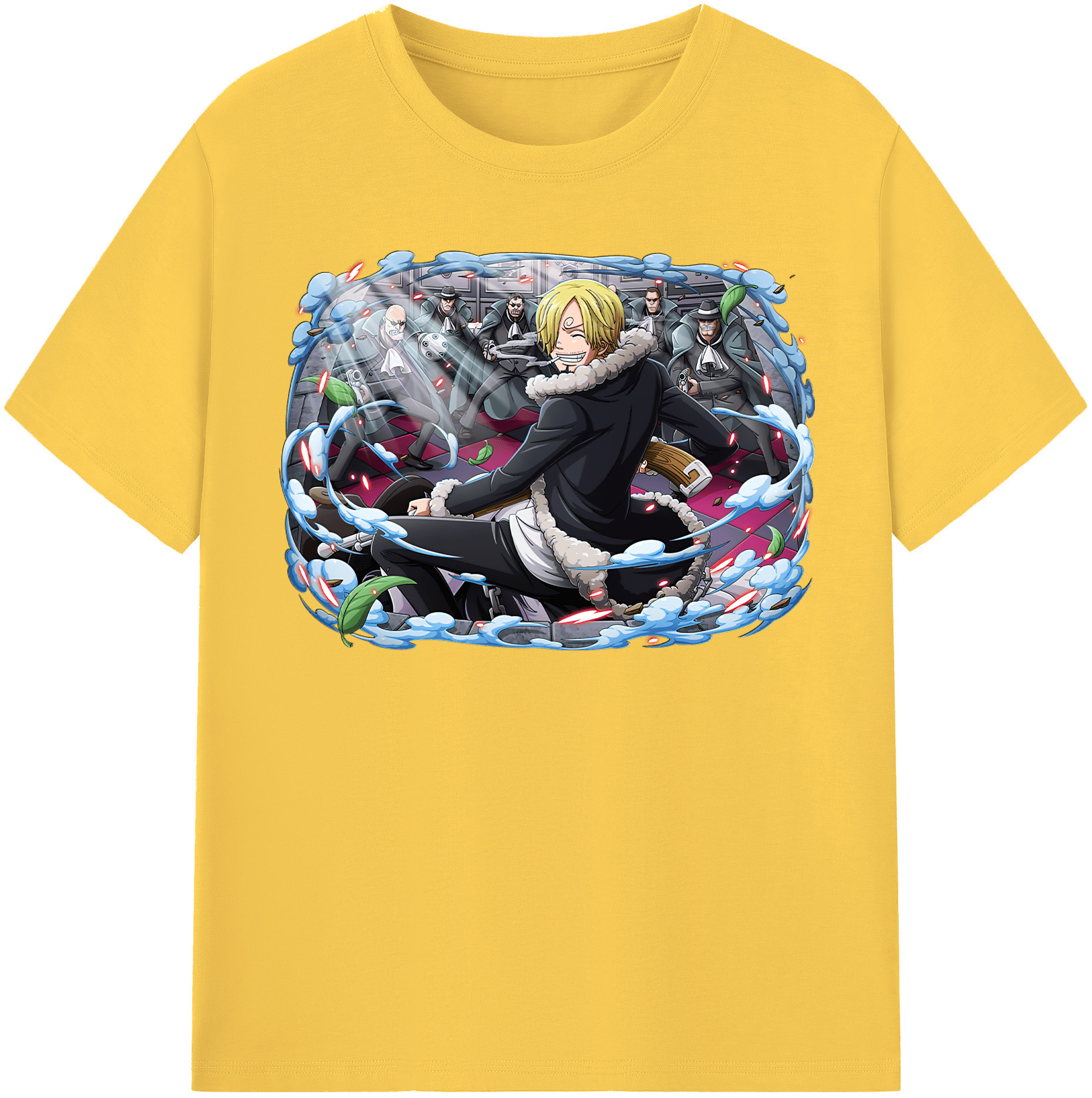ワンピース サンジ ONE PIECE Sanji 綿100％半袖Tシャツ（フロントプリント）