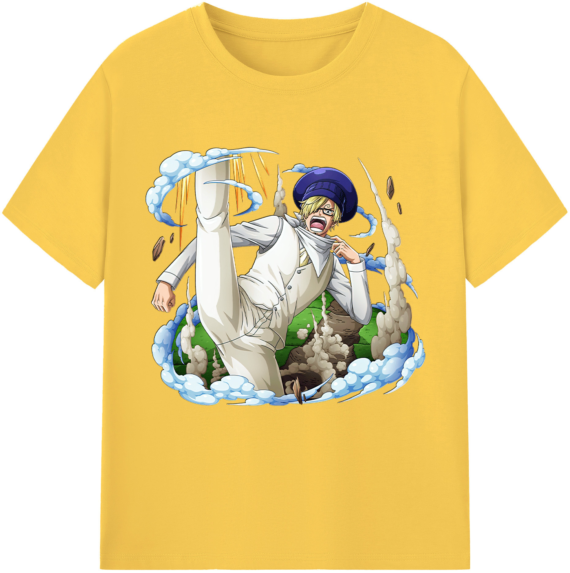 ワンピース サンジ ONE PIECE Sanji 綿100％半袖Tシャツ（フロントプリント）