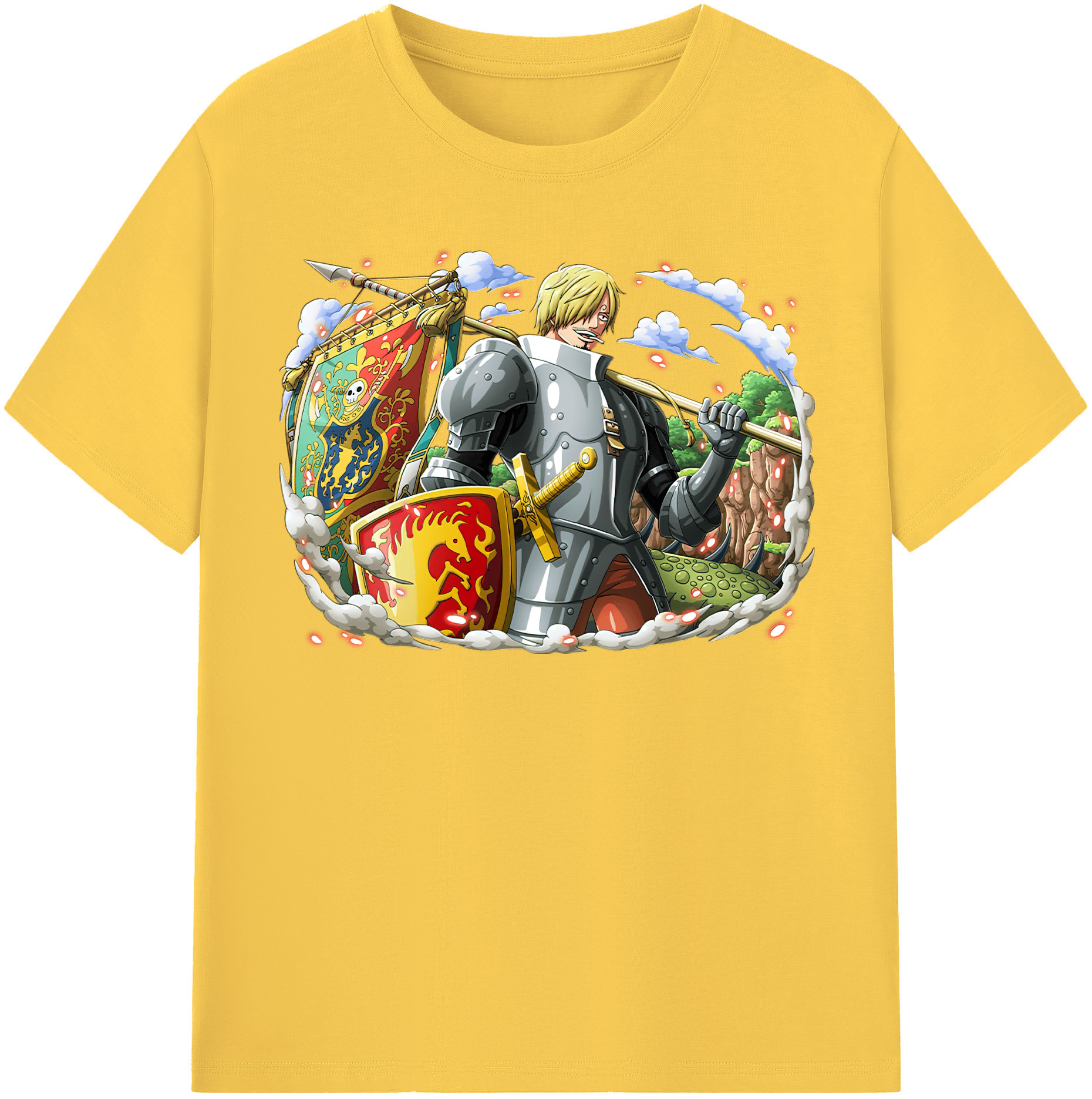 ワンピース サンジ ONE PIECE Sanji 綿100％半袖Tシャツ（フロントプリント）