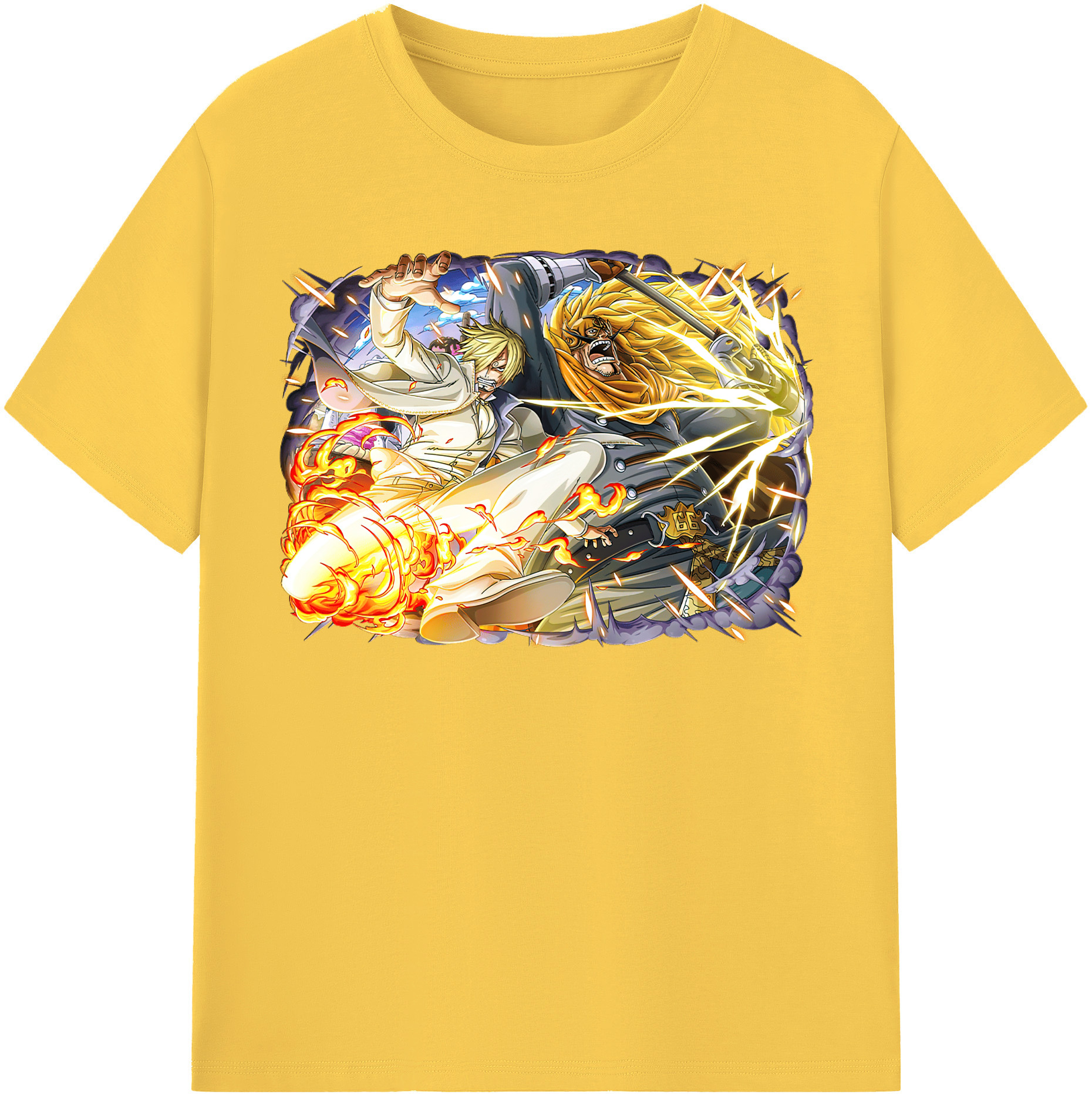ワンピース サンジ ONE PIECE Sanji 綿100％半袖Tシャツ（フロントプリント）