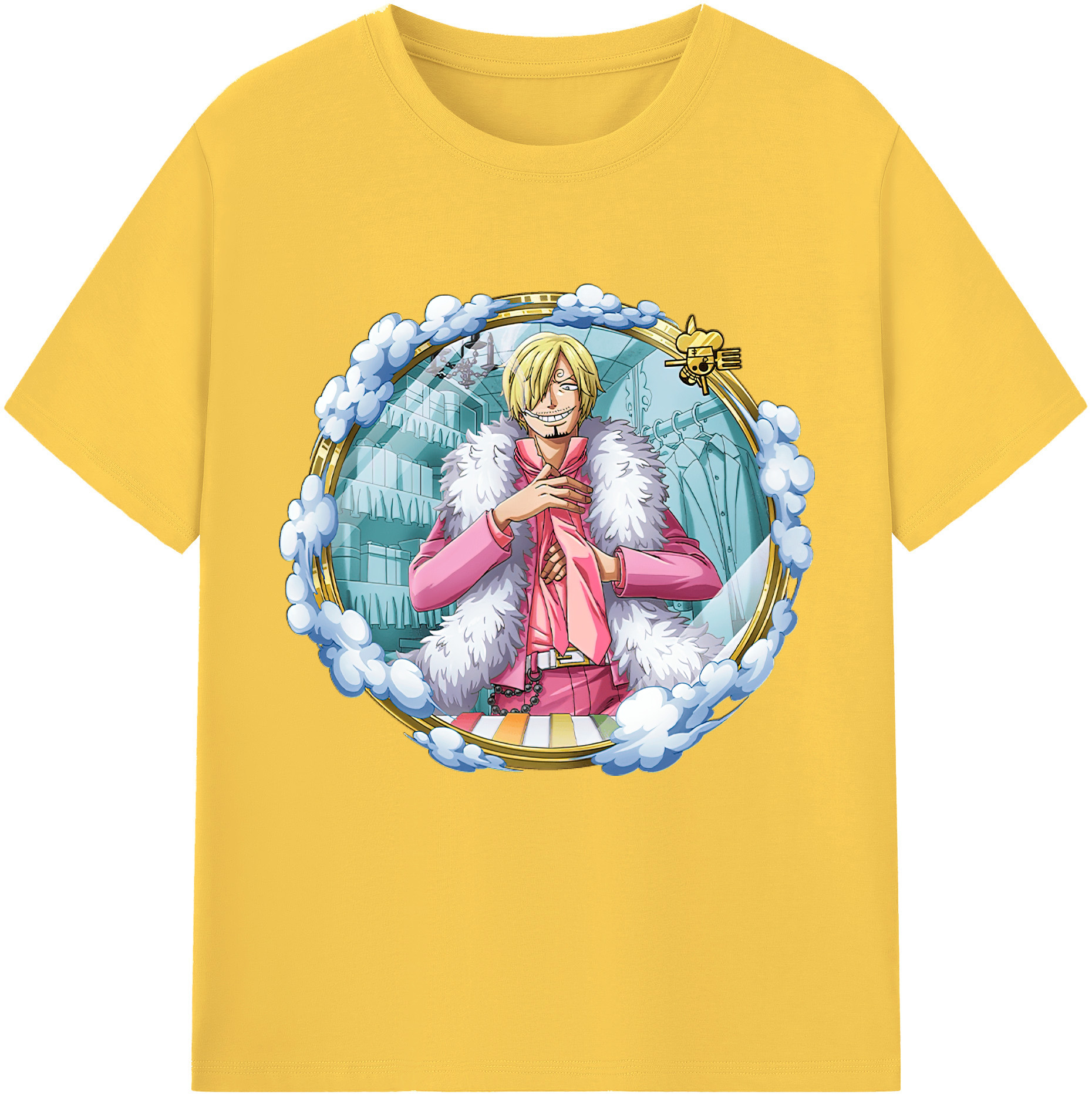 ワンピース サンジ ONE PIECE Sanji 綿100％半袖Tシャツ（フロントプリント）