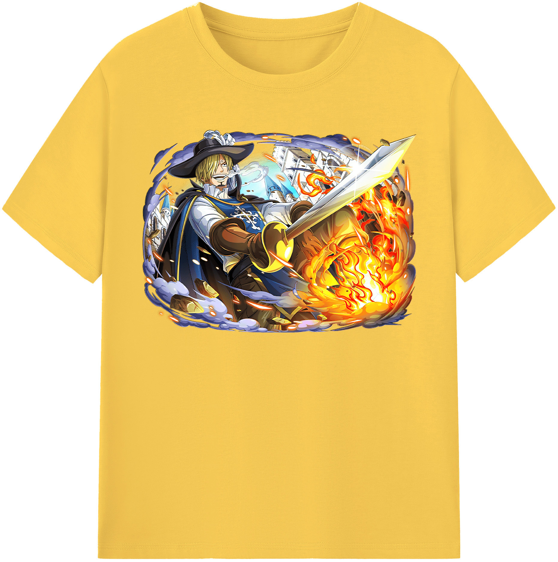 ワンピース サンジ ONE PIECE Sanji 綿100％半袖Tシャツ（フロントプリント）
