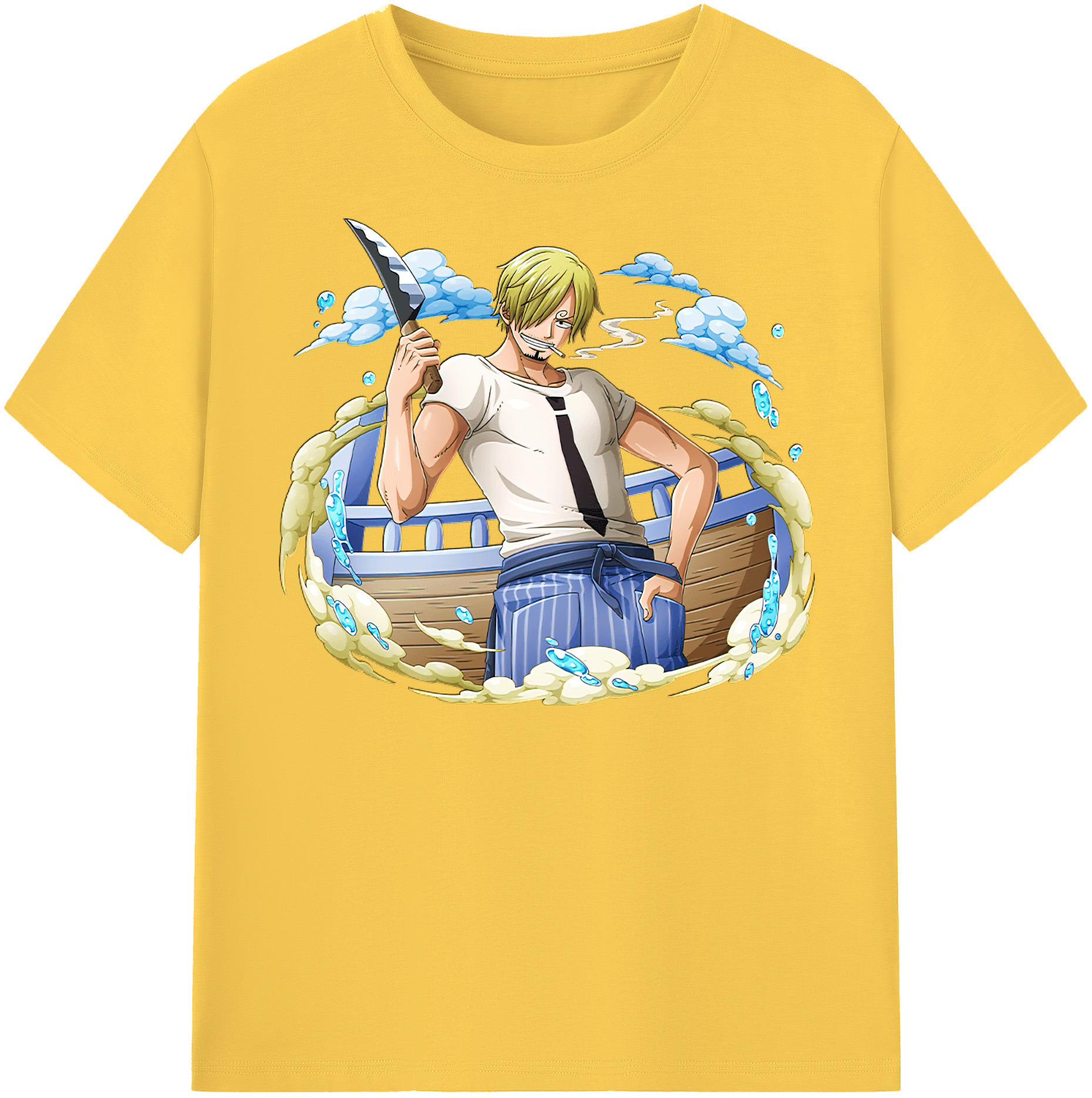 ワンピース サンジ ONE PIECE Sanji 綿100％半袖Tシャツ（フロントプリント）