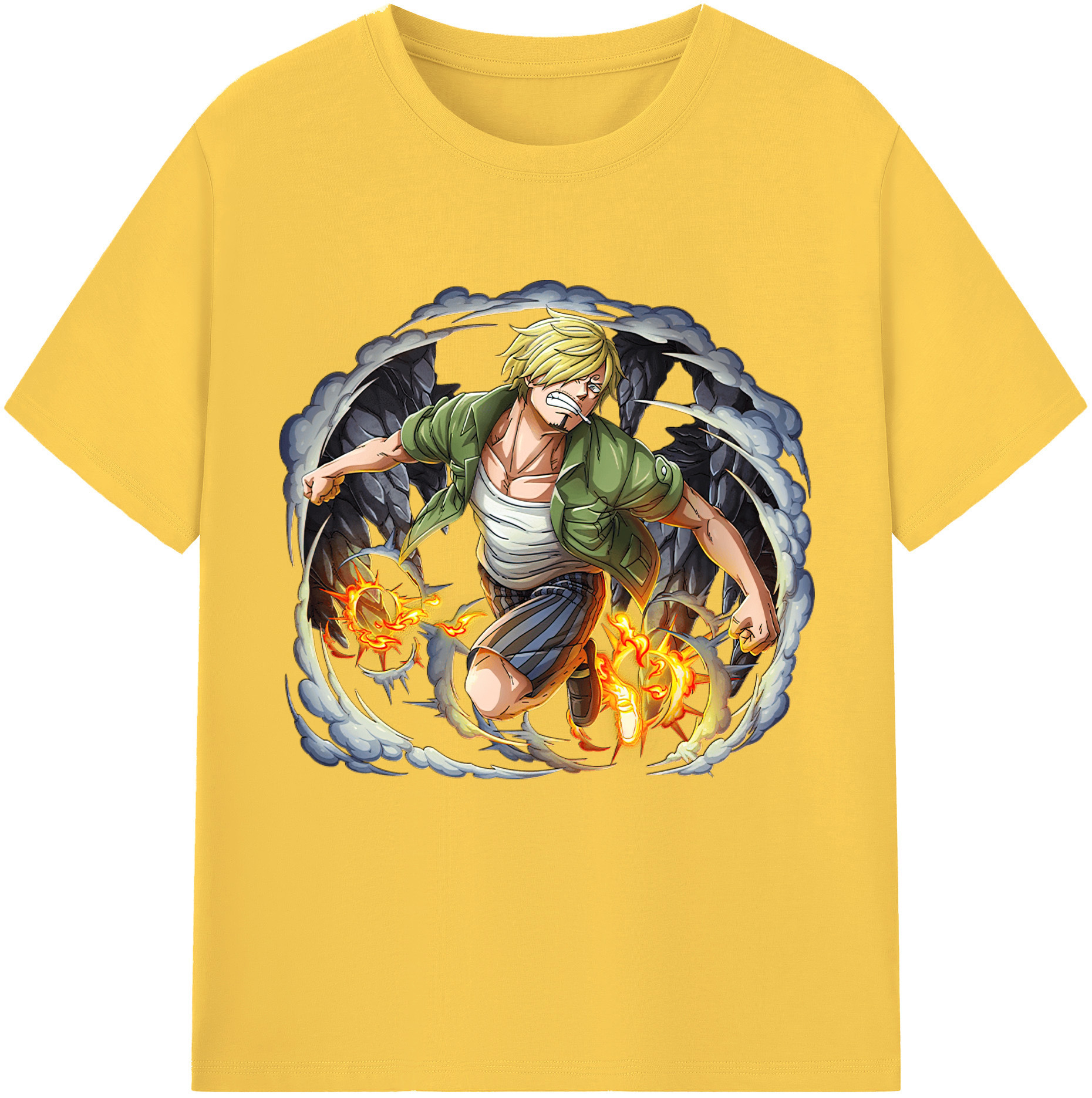 ワンピース サンジ ONE PIECE Sanji 綿100％半袖Tシャツ（フロントプリント）