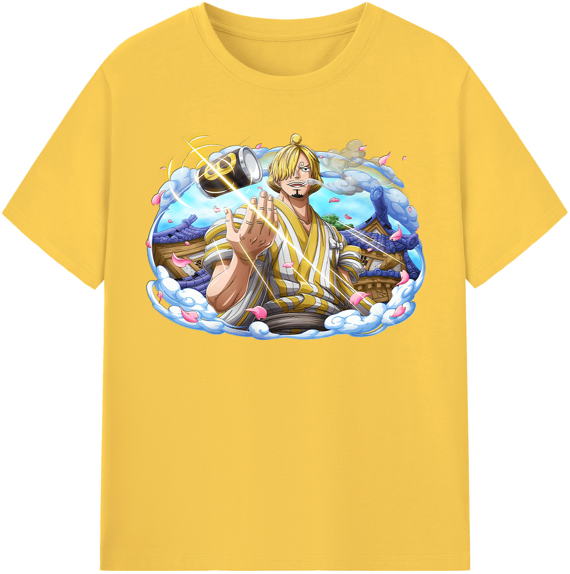ワンピース サンジ ONE PIECE Sanji 綿100％半袖Tシャツ（フロントプリント）