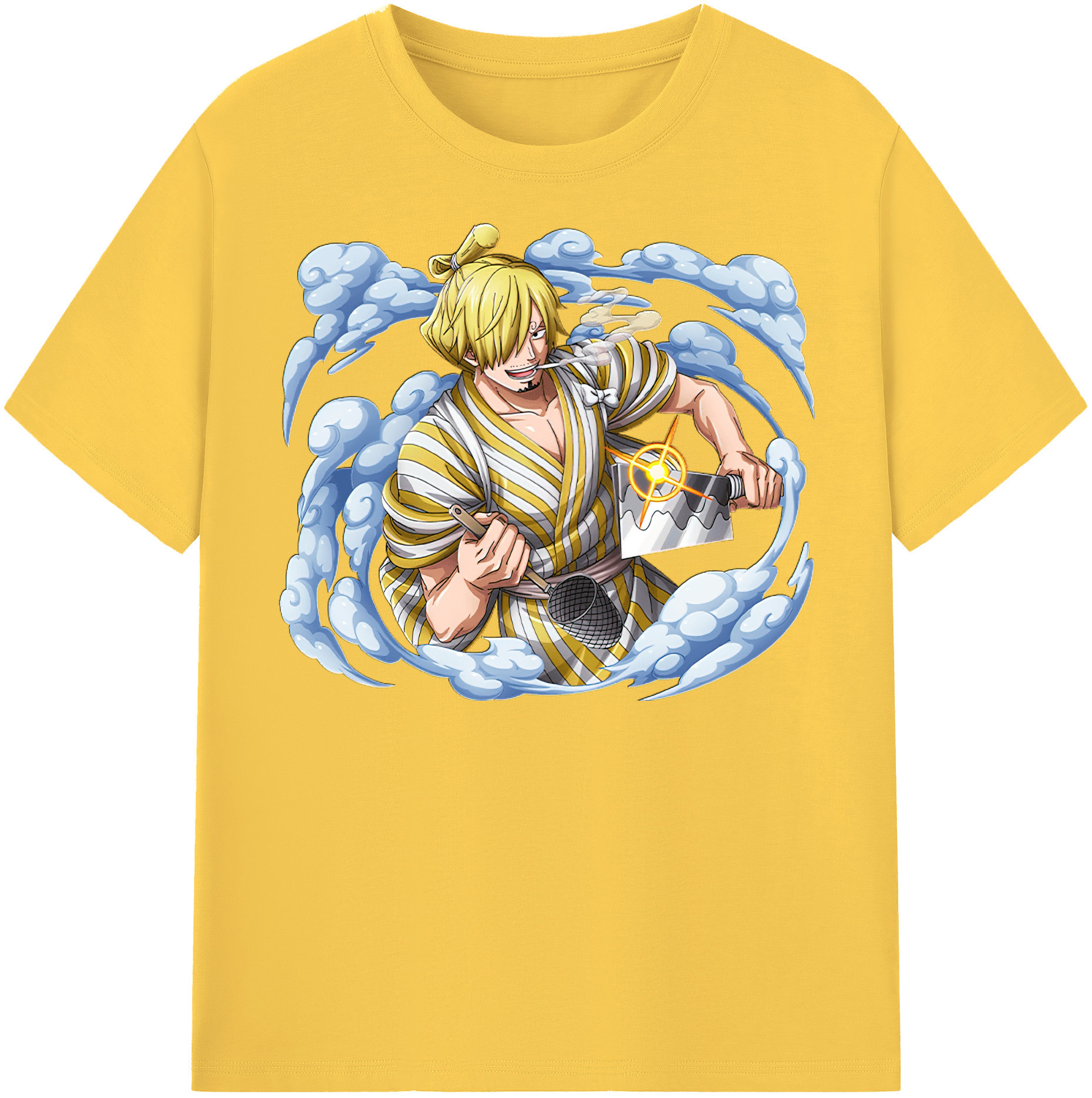 ワンピース サンジ ONE PIECE Sanji 綿100％半袖Tシャツ（フロントプリント）