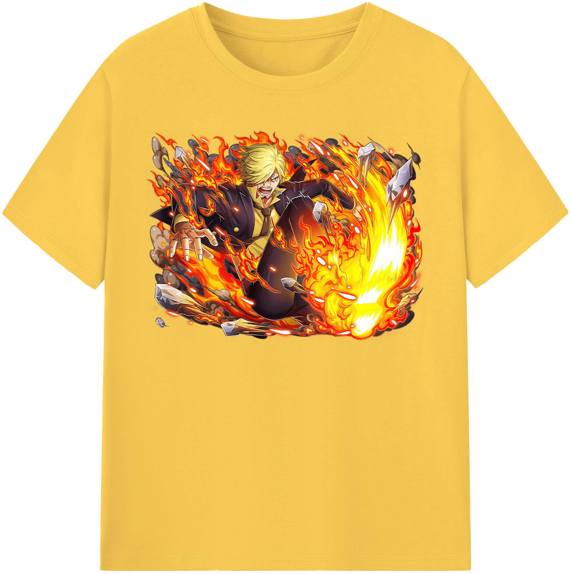 ワンピース サンジ ONE PIECE Sanji 綿100％半袖Tシャツ（フロントプリント）
