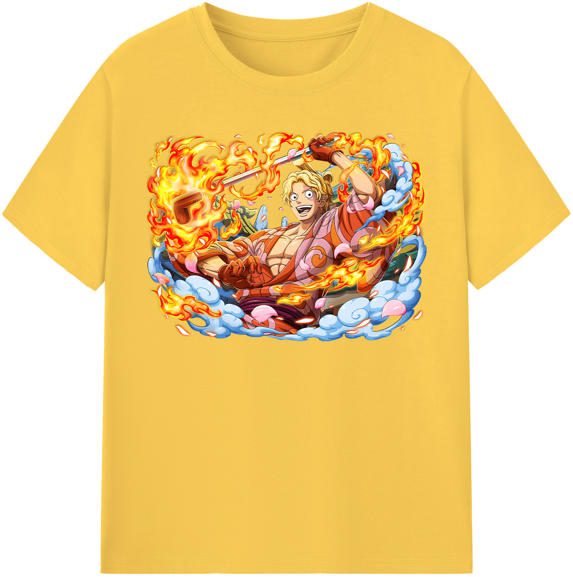 ワンピース サンジ ONE PIECE Sanji 綿100％半袖Tシャツ（フロントプリント）