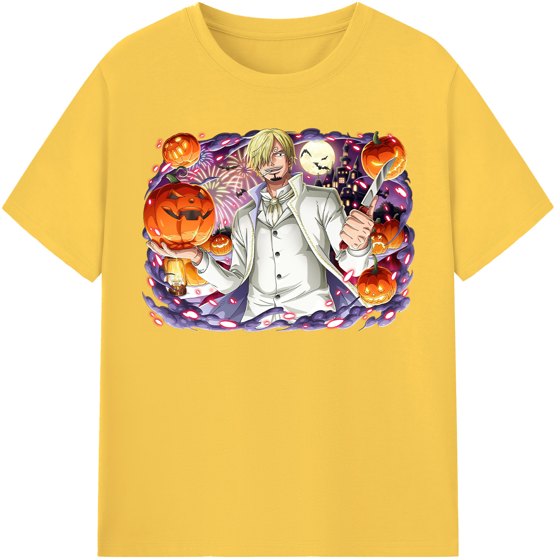 ワンピース サンジ ONE PIECE Sanji 綿100％半袖Tシャツ（フロントプリント）