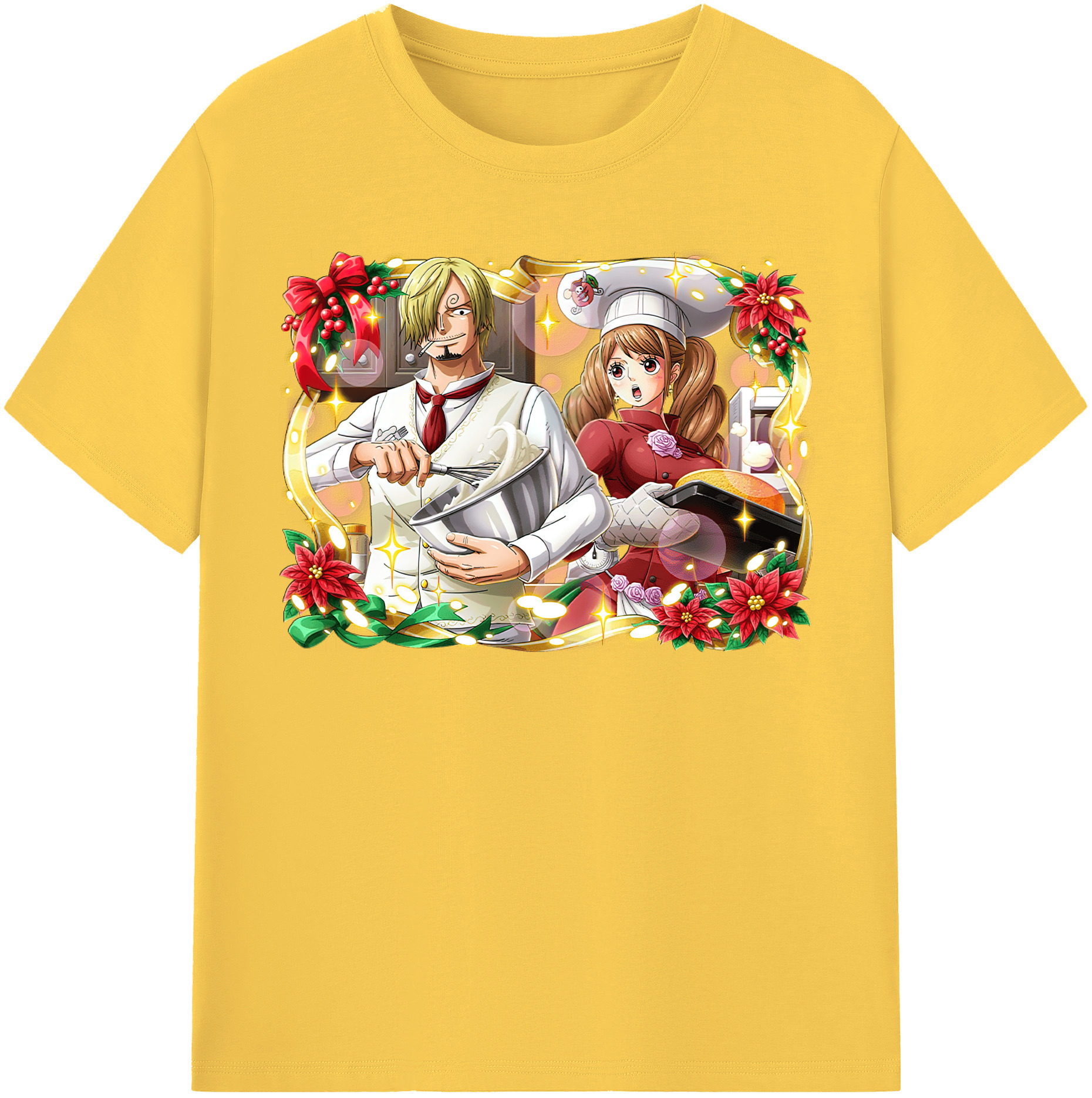 ワンピース サンジ ONE PIECE Sanji 綿100％半袖Tシャツ（フロントプリント）
