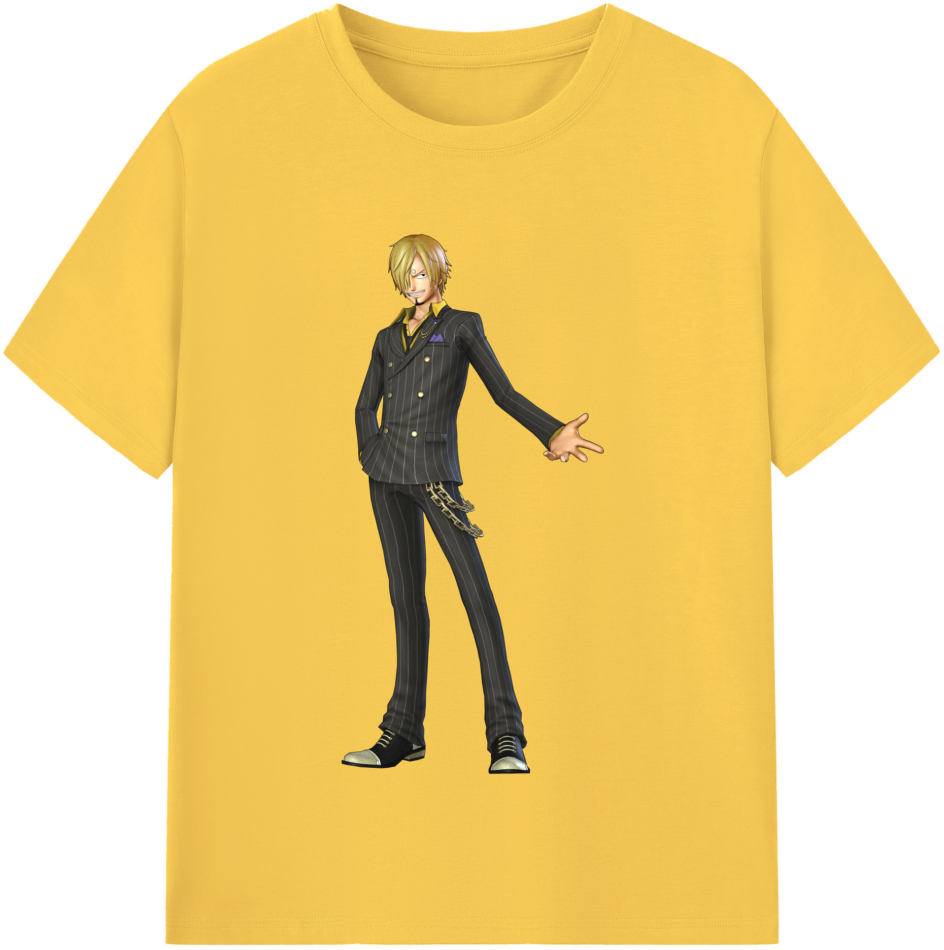 ワンピース サンジ ONE PIECE Sanji 綿100％半袖Tシャツ（フロントプリント）