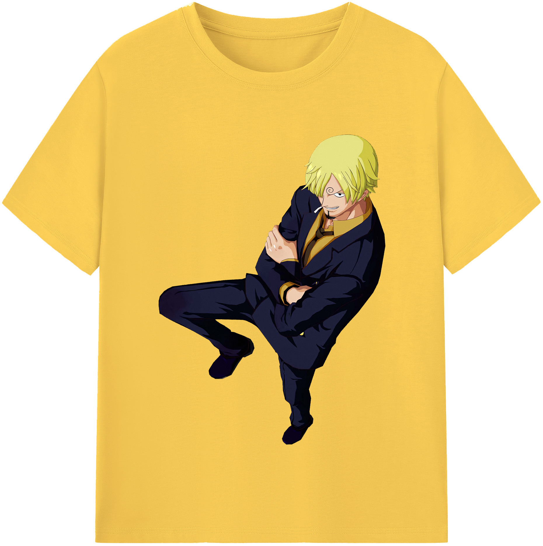 ワンピース サンジ ONE PIECE Sanji 綿100％半袖Tシャツ（フロントプリント）