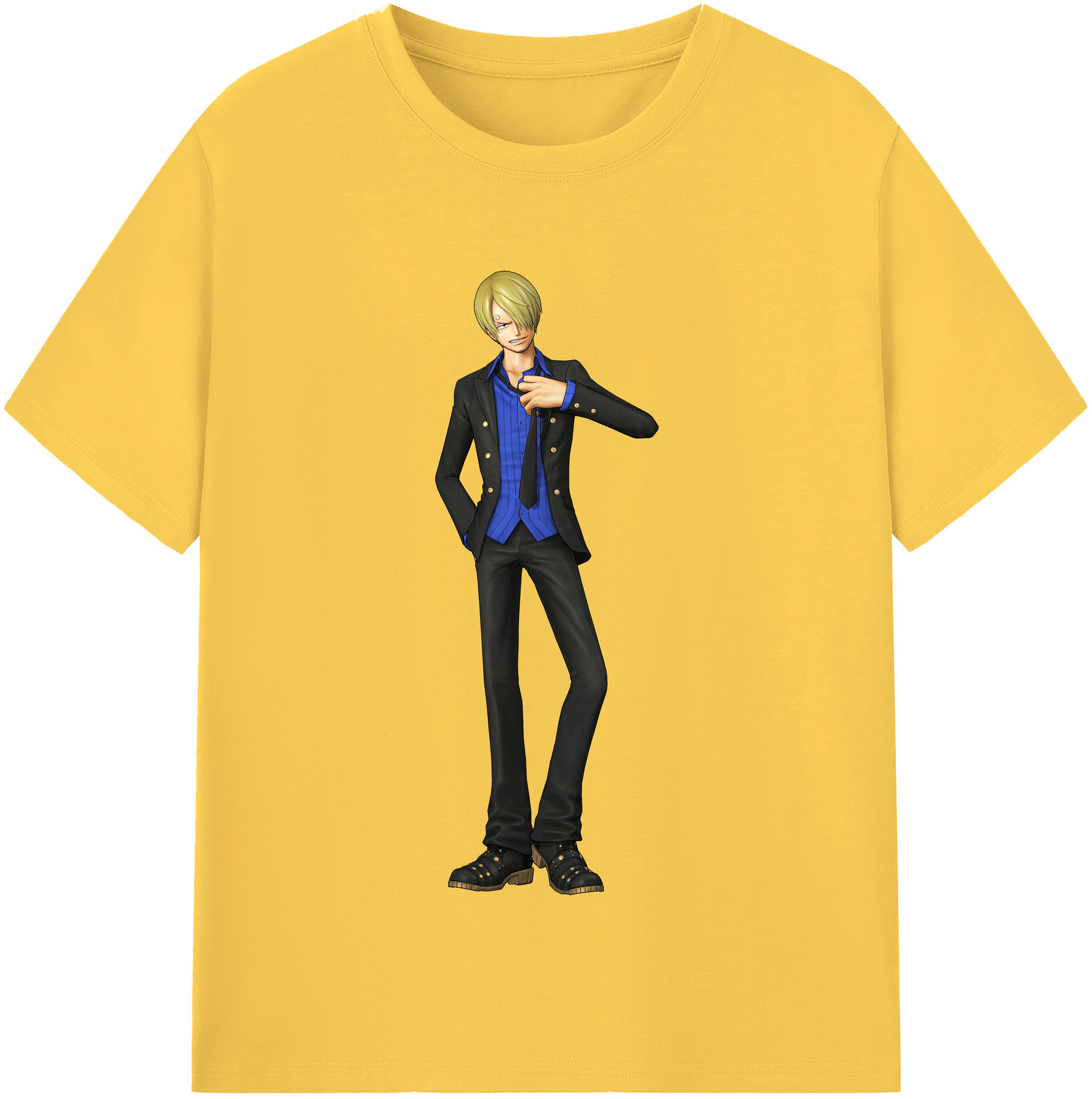 ワンピース サンジ ONE PIECE Sanji 綿100％半袖Tシャツ（フロントプリント）