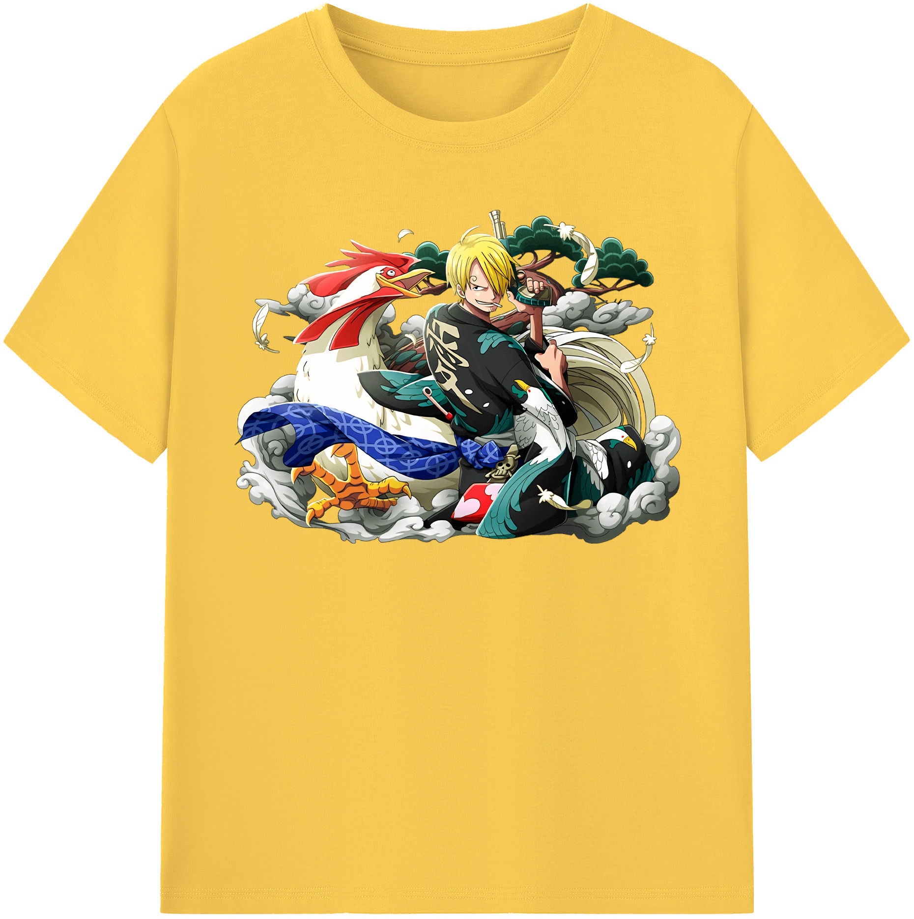 ワンピース サンジ ONE PIECE Sanji 綿100％半袖Tシャツ（フロントプリント）