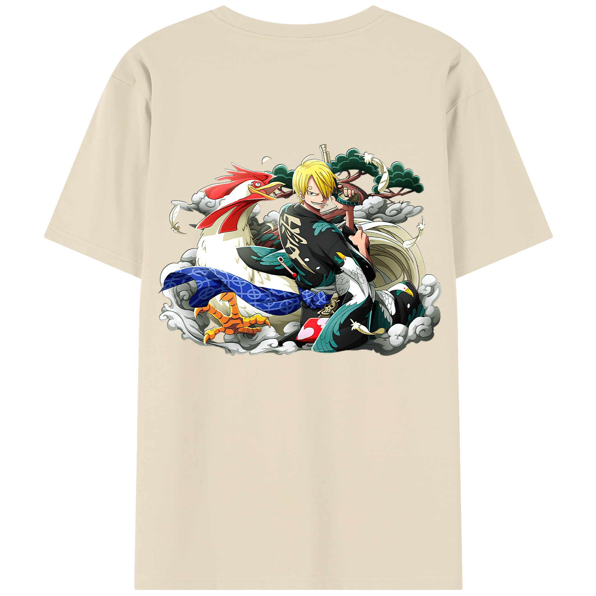 ワンピース サンジ ONE PIECE Sanji 綿100％半袖Tシャツ（背面プリント）