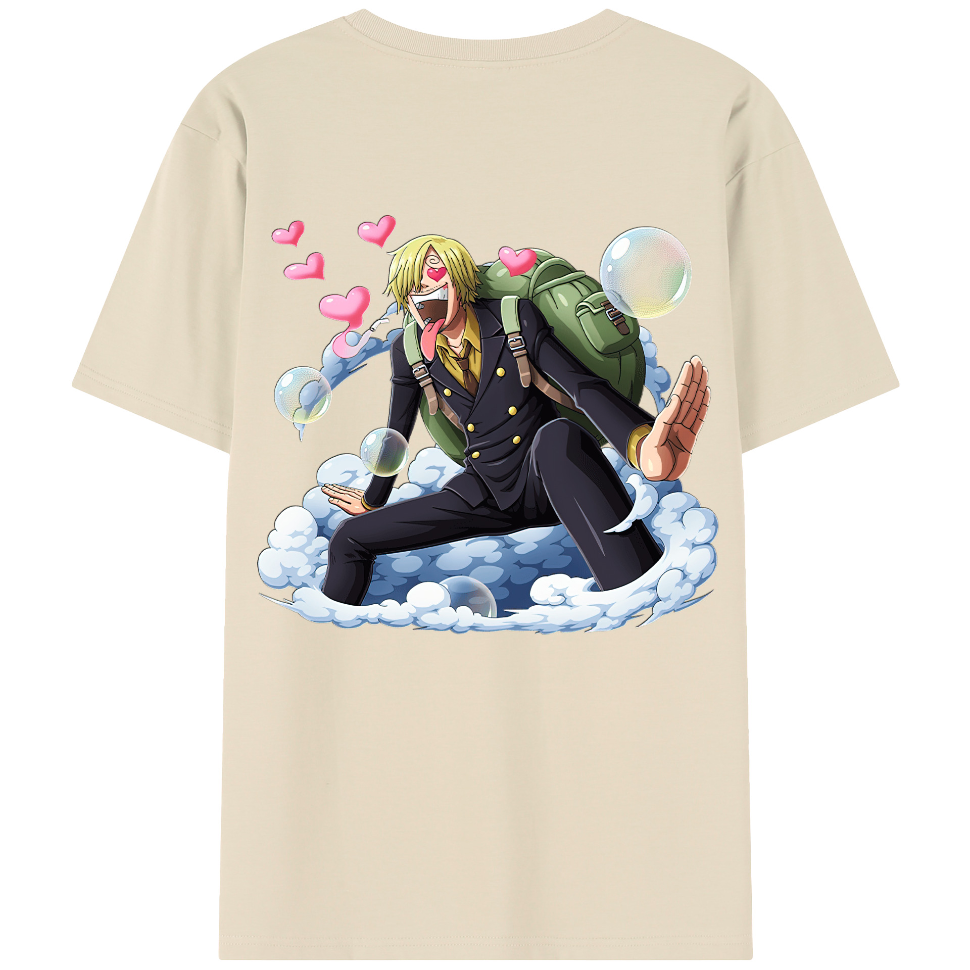 ワンピース サンジ ONE PIECE Sanji 綿100％半袖Tシャツ（背面プリント）