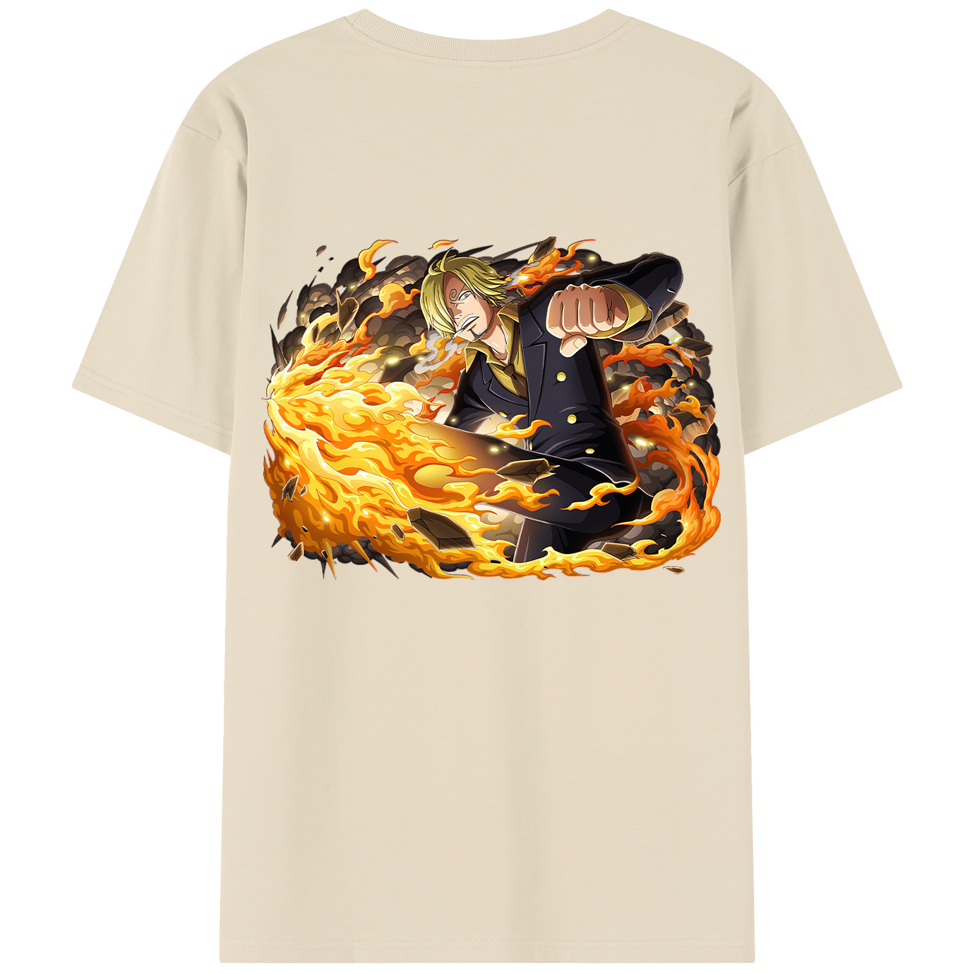 ワンピース サンジ ONE PIECE Sanji 綿100％半袖Tシャツ（背面プリント）