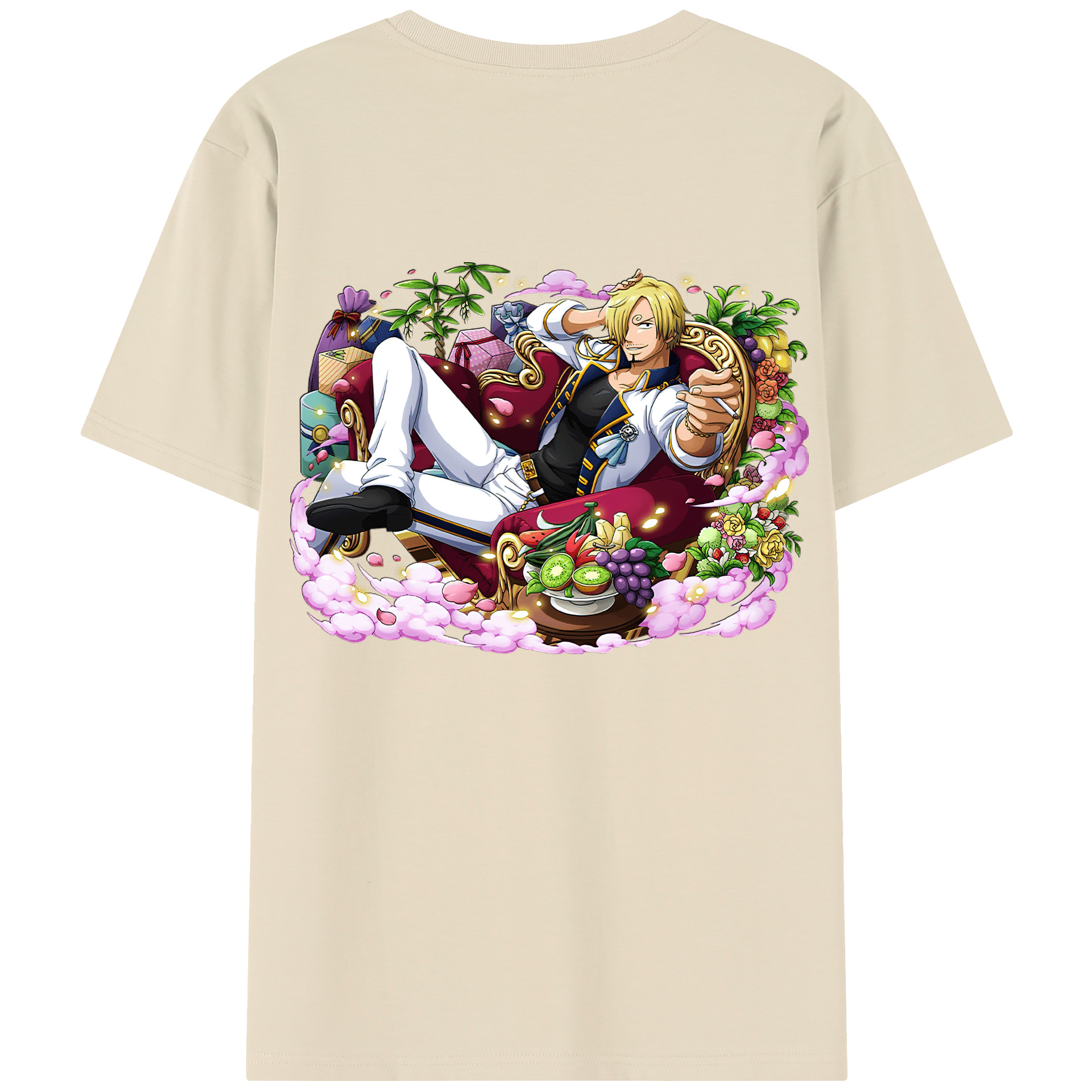 ワンピース サンジ ONE PIECE Sanji 綿100％半袖Tシャツ（背面プリント）