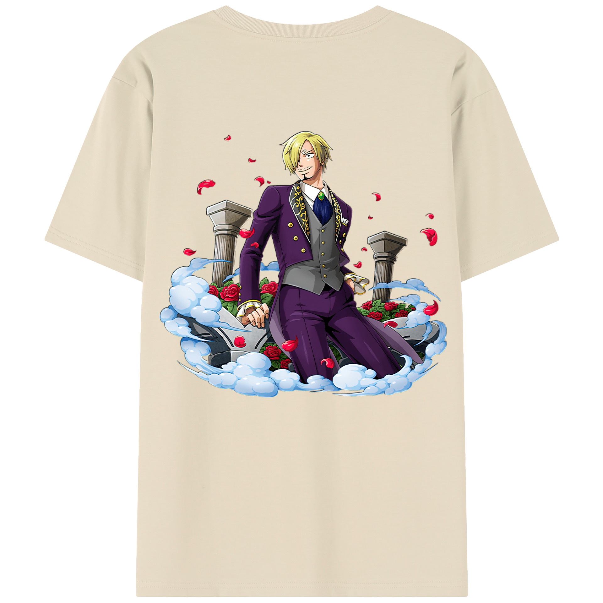ワンピース サンジ ONE PIECE Sanji 綿100％半袖Tシャツ（背面プリント）