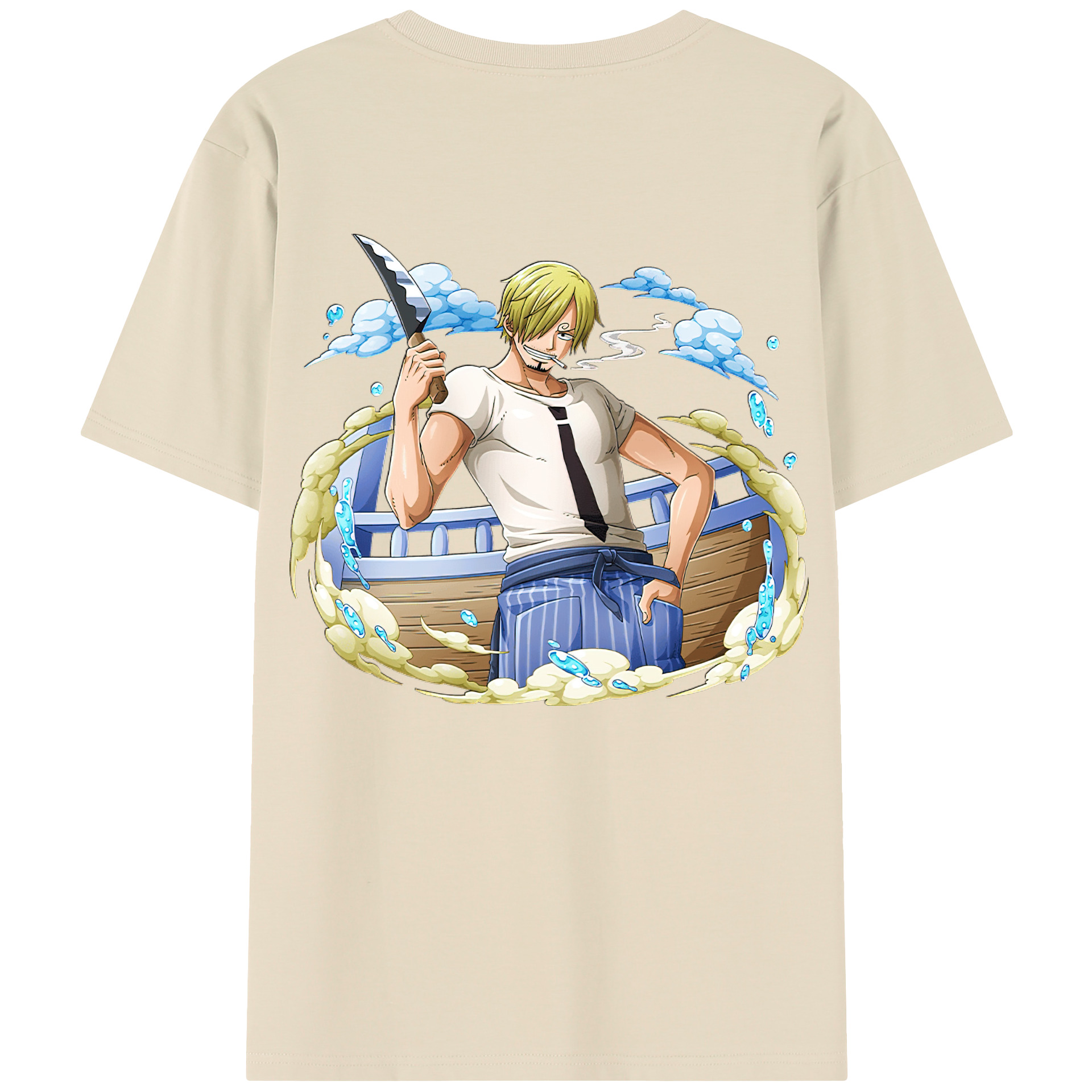 ワンピース サンジ ONE PIECE Sanji 綿100％半袖Tシャツ（背面プリント）